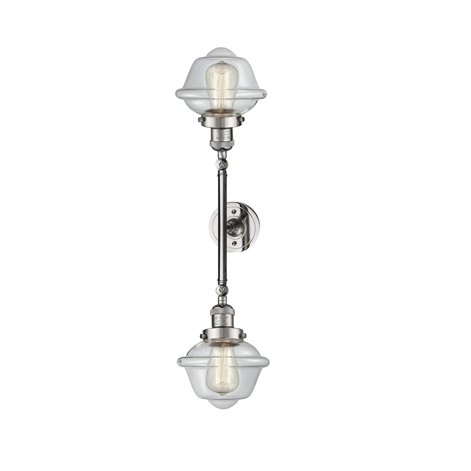 Shown in Polished Nickel finish and Clear glass
