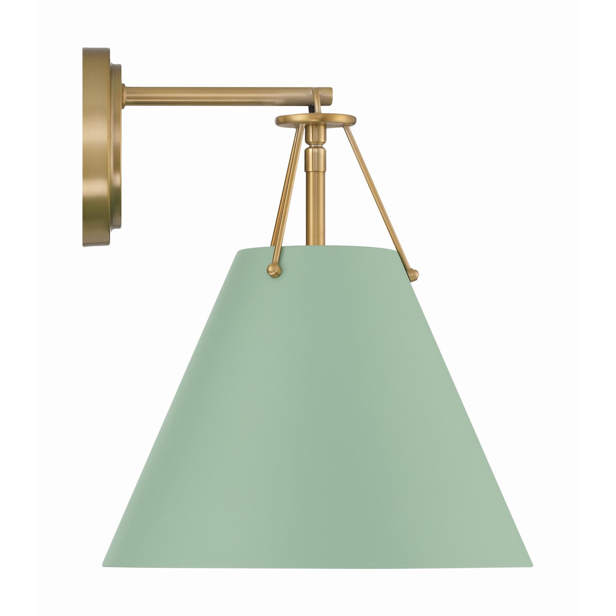 Shown in Vibrant Gold + Green finish and Steel shade