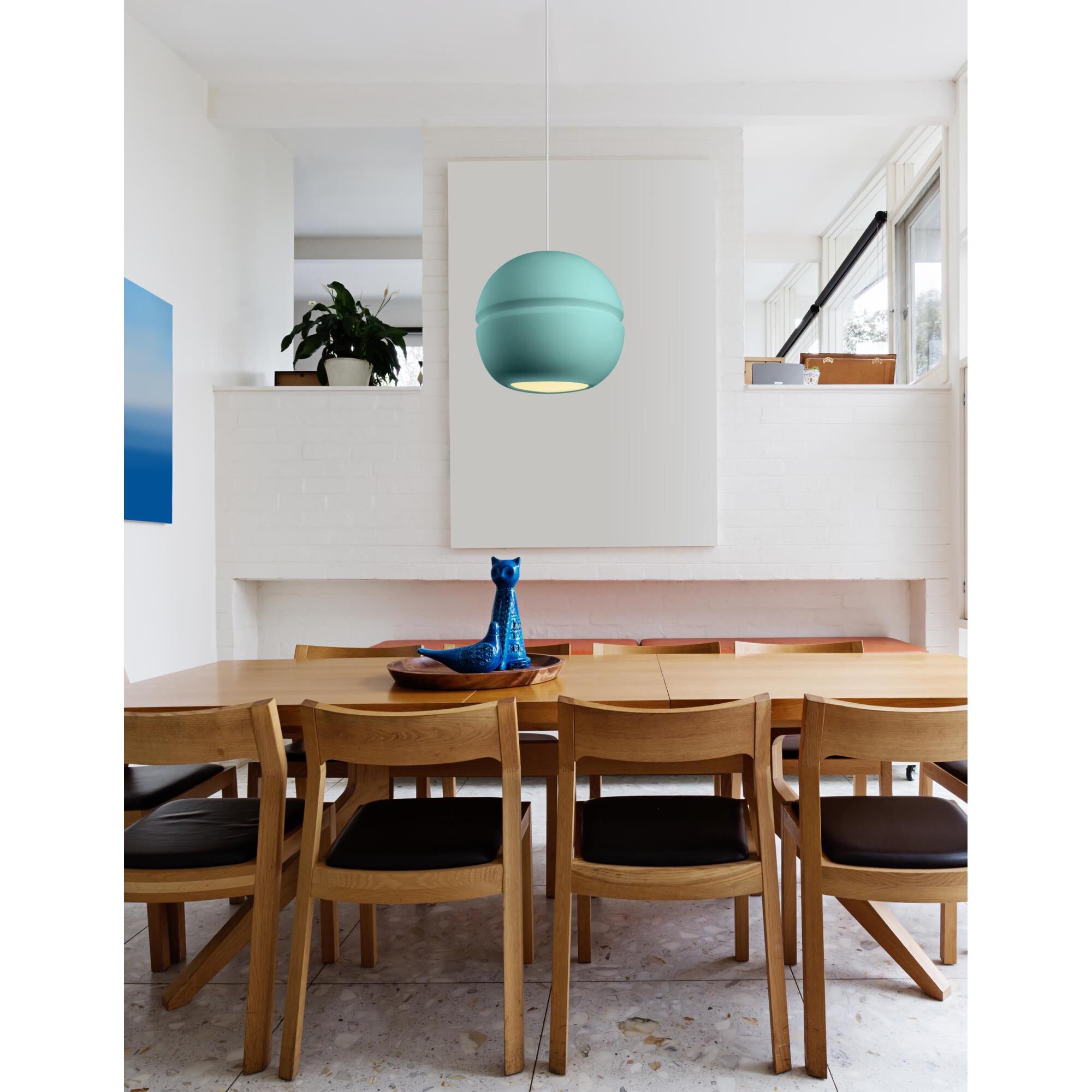 Shown in Brushed Nickel finish and Reflecting Pool Ceramic shade