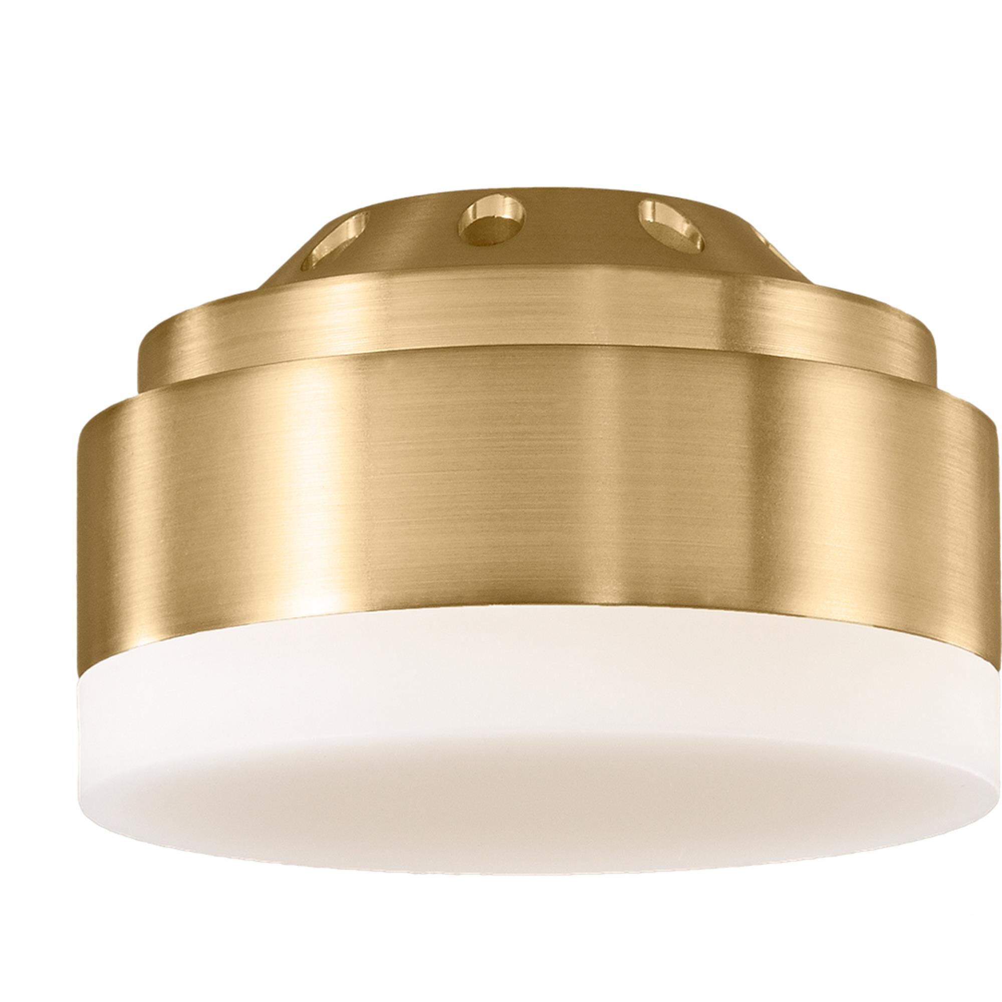 Shown in Burnished Brass finish and Frosted Acrylic glass