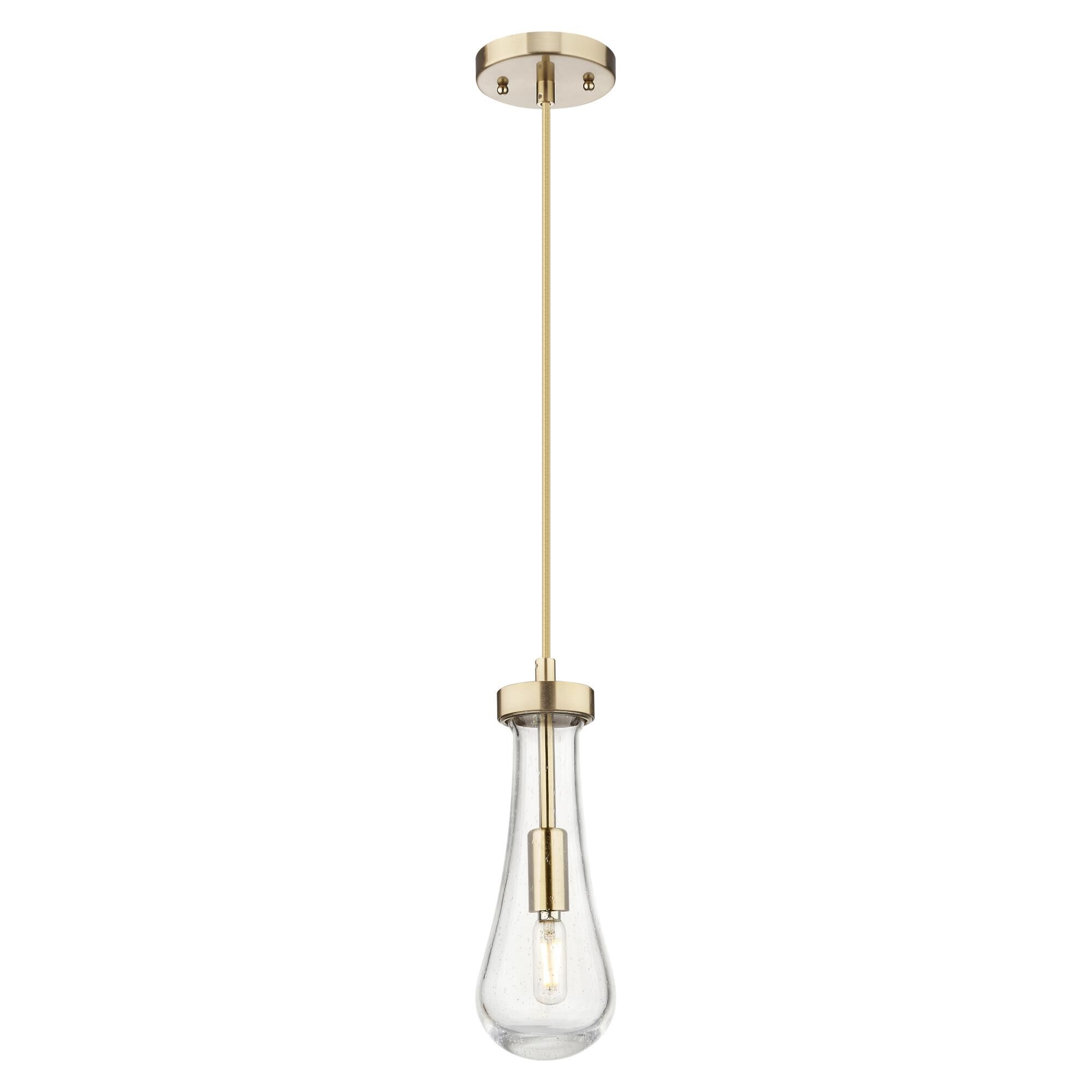 Shown in Champagne Bronze finish and Seedy glass