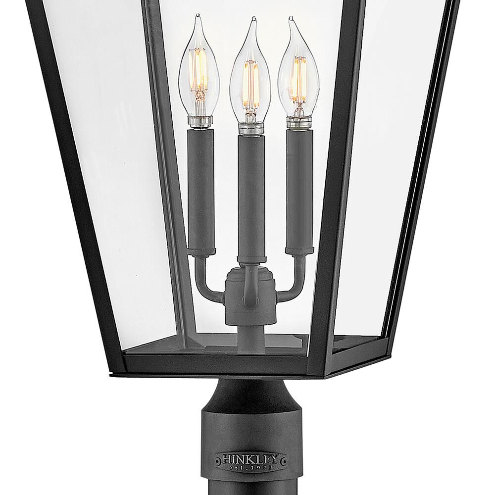 Shown in Museum Black finish and Clear glass