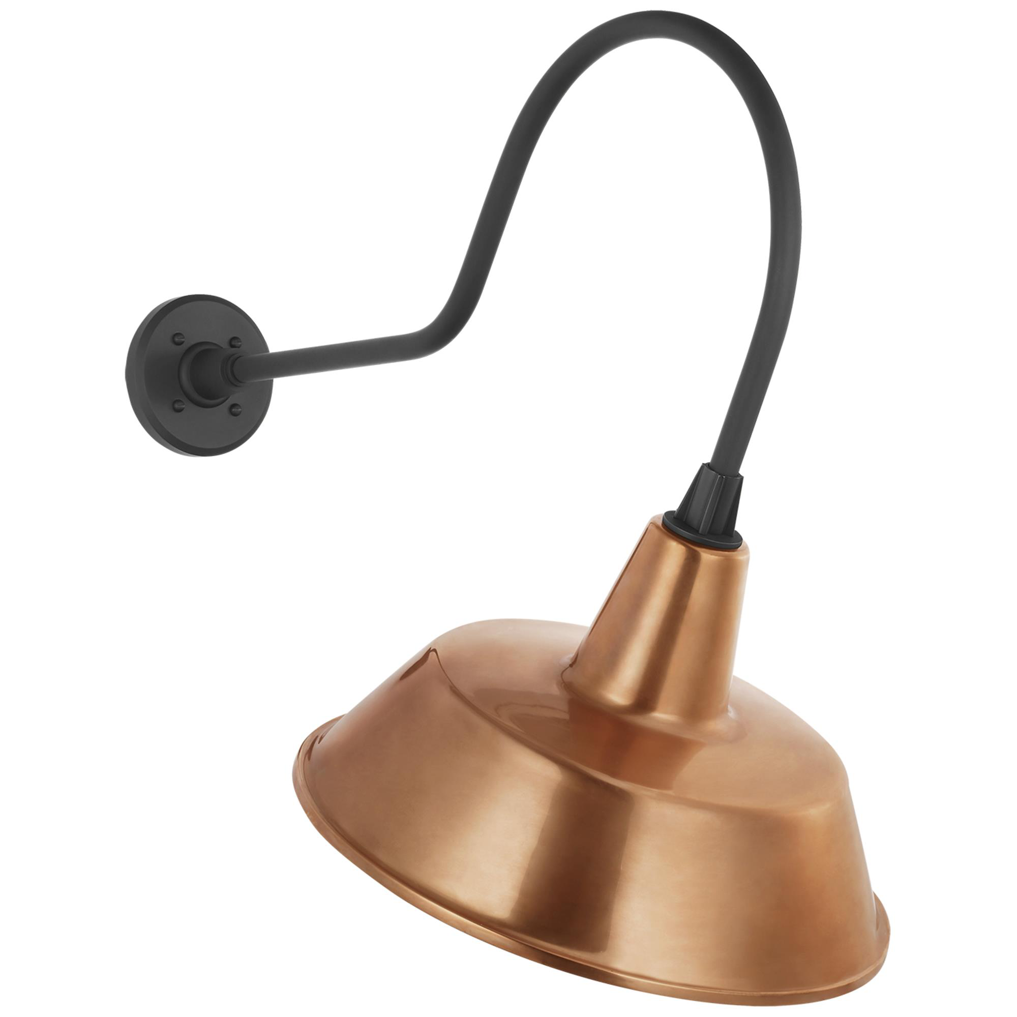 Shown in Matte Black finish and Copper shade