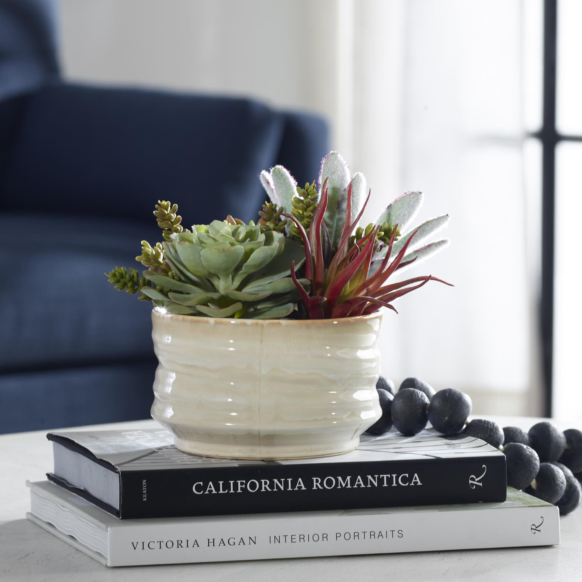 Shown in A Lush Blend Of Classic Echeveria And Sedum Succulents Creates The Perfect Versatile Accent In A Tex finish