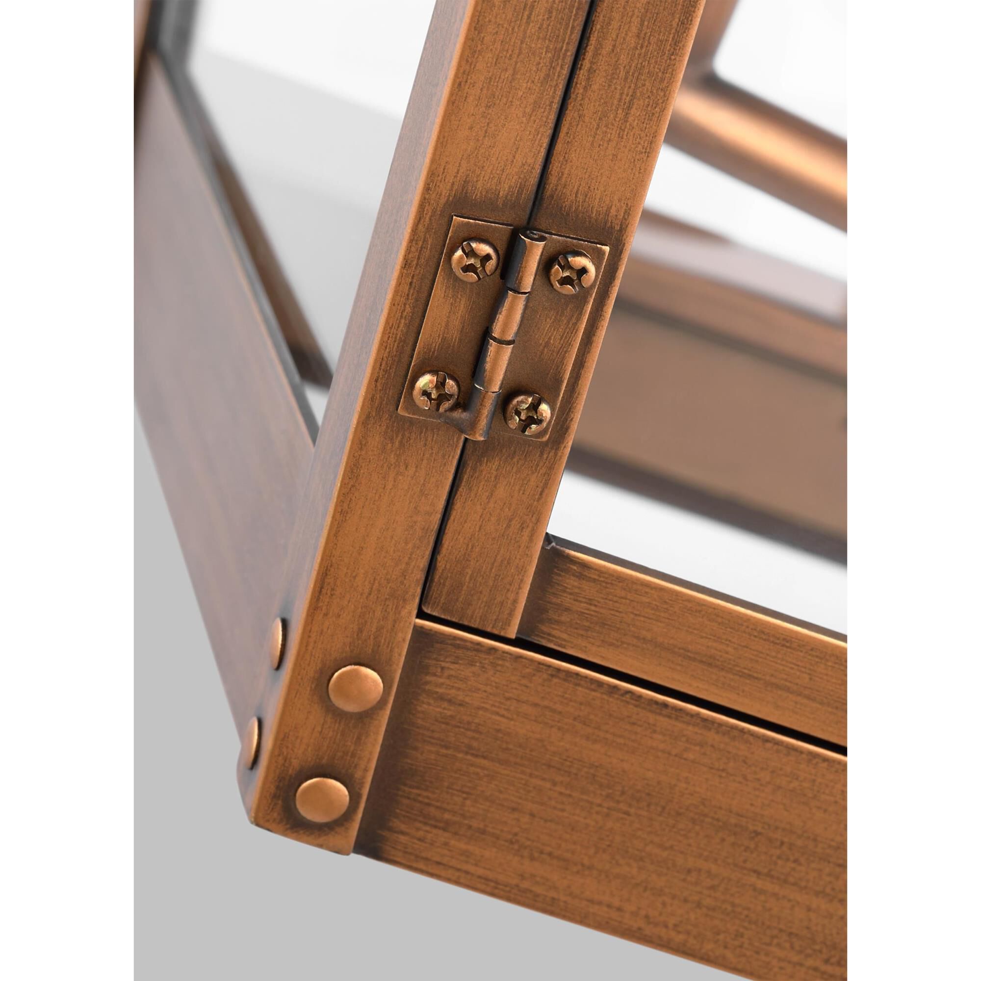 Shown in Natural Copper finish and Clear glass