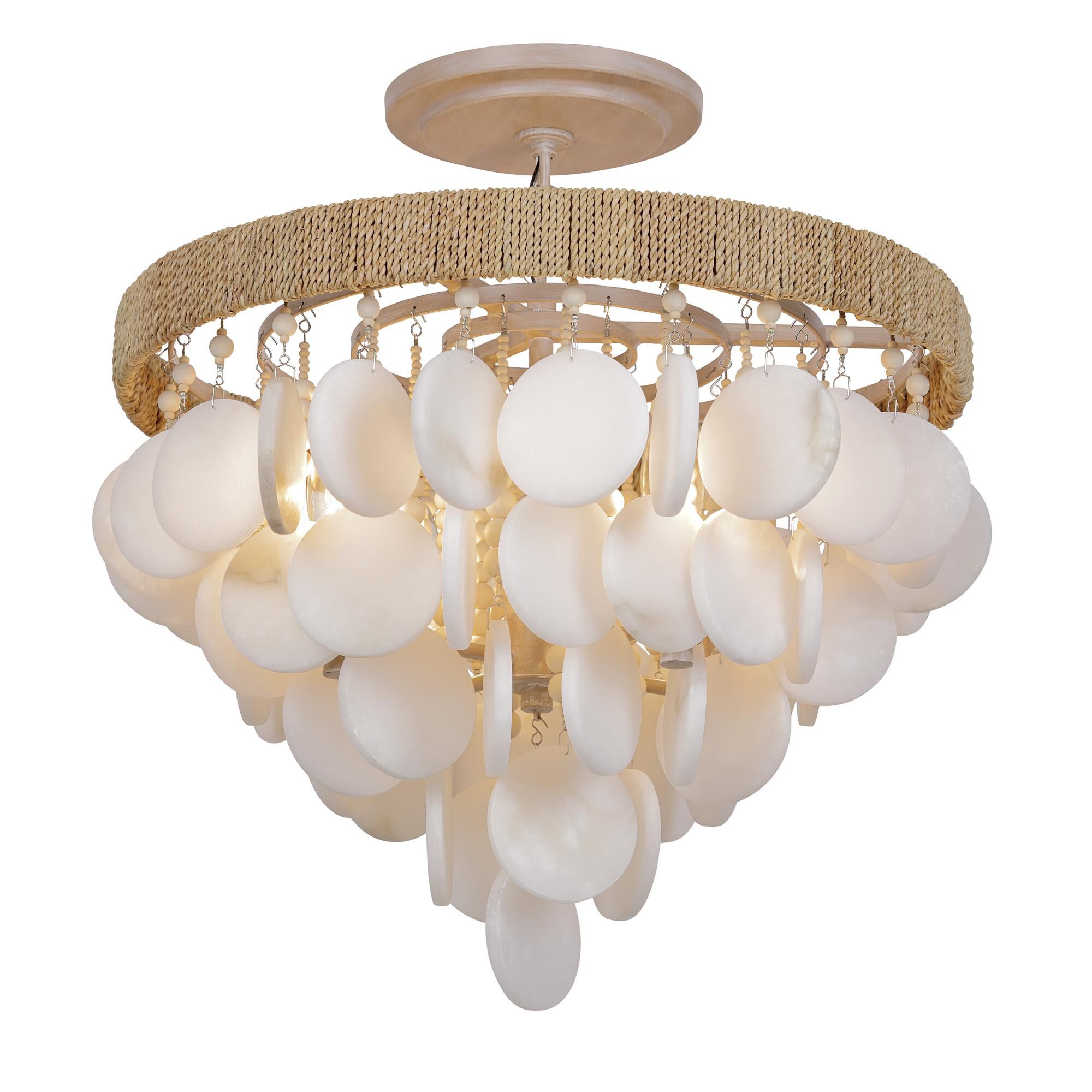 Aurelia's Cove 17 Inch 4 Light Semi Flush Mount,