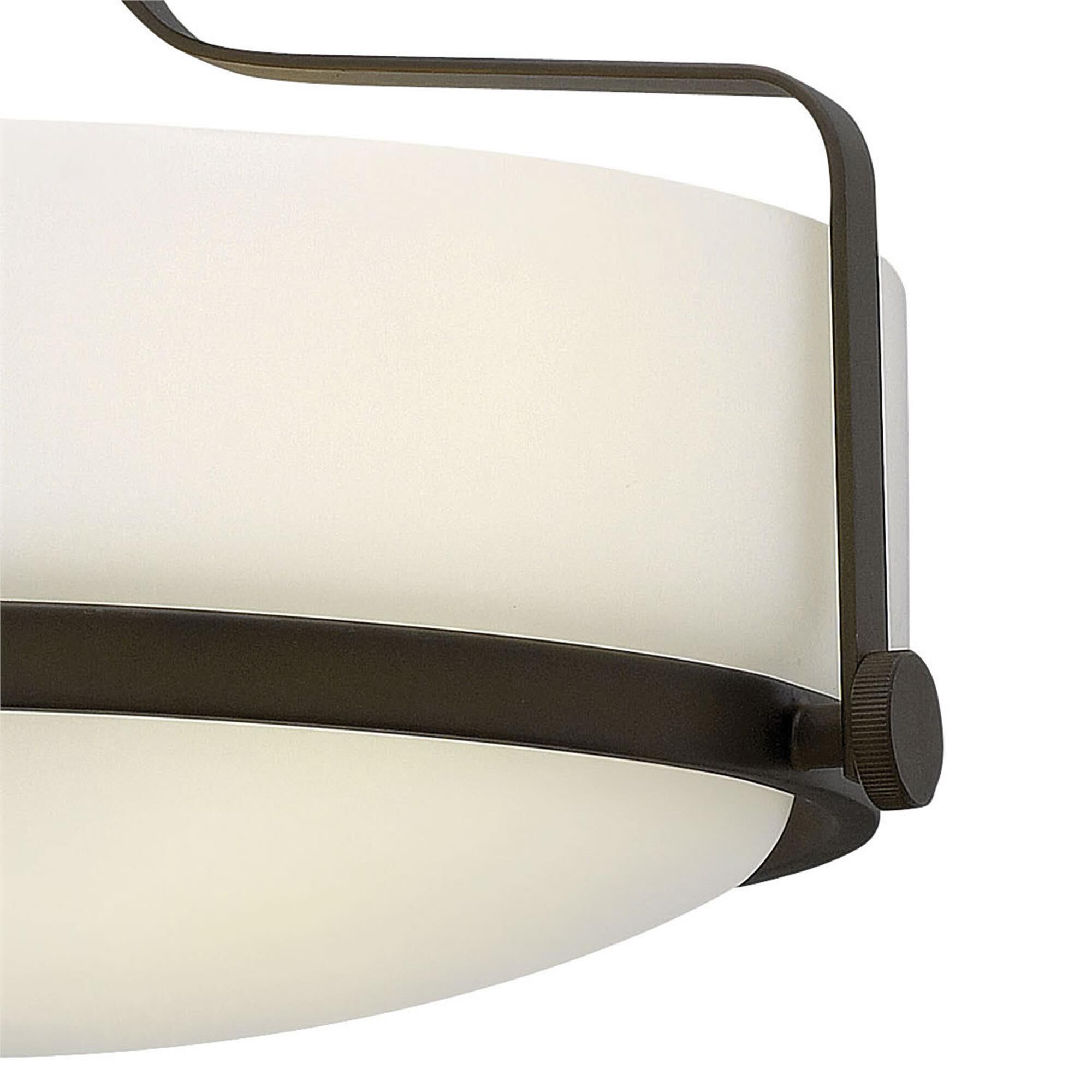 Shown in Oil Rubbed Bronze finish and Etched Opal glass