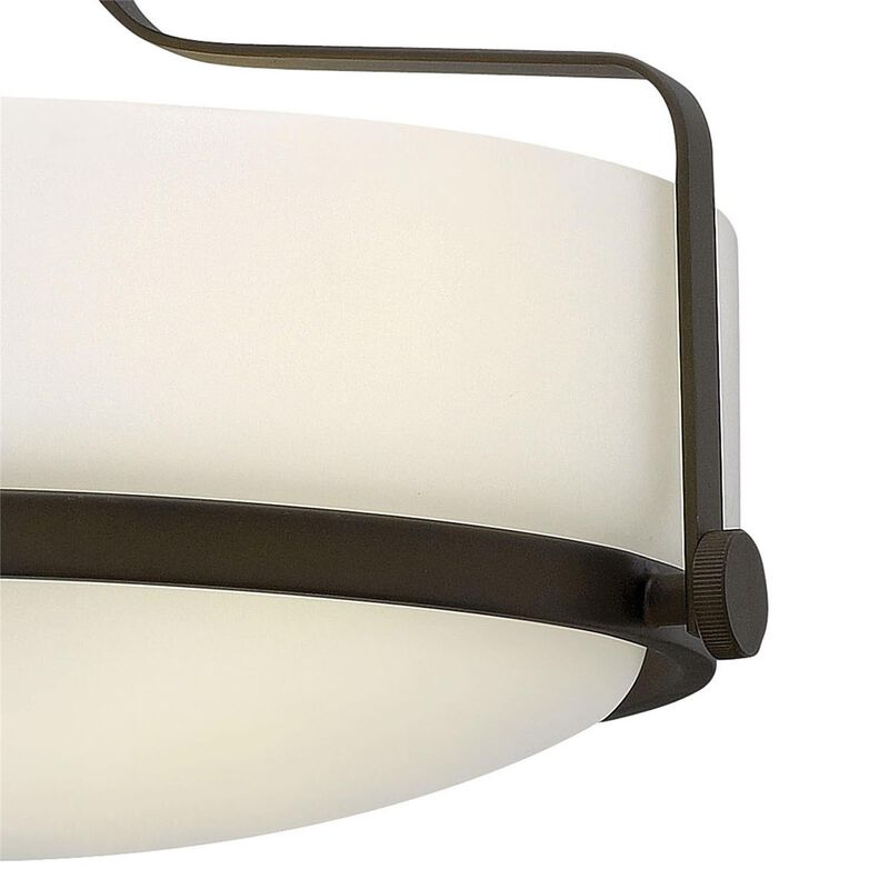 Harper 14 Inch 3 Light Semi Flush Mount by Hinkley
