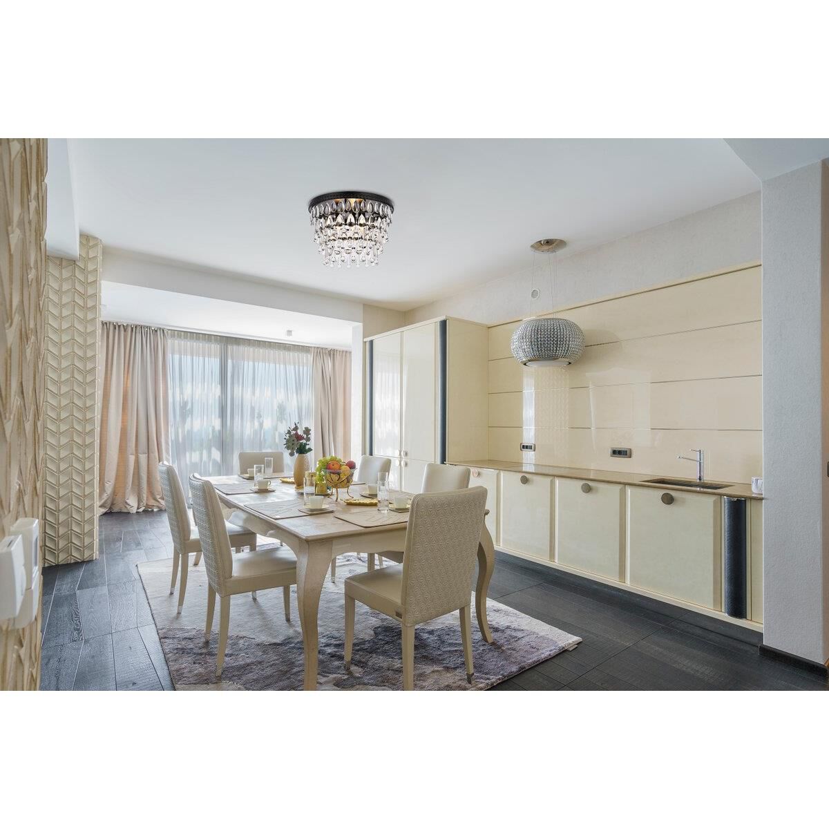 Nordic 15 Inch 3 Light Flush Mount by Elegant Lighting