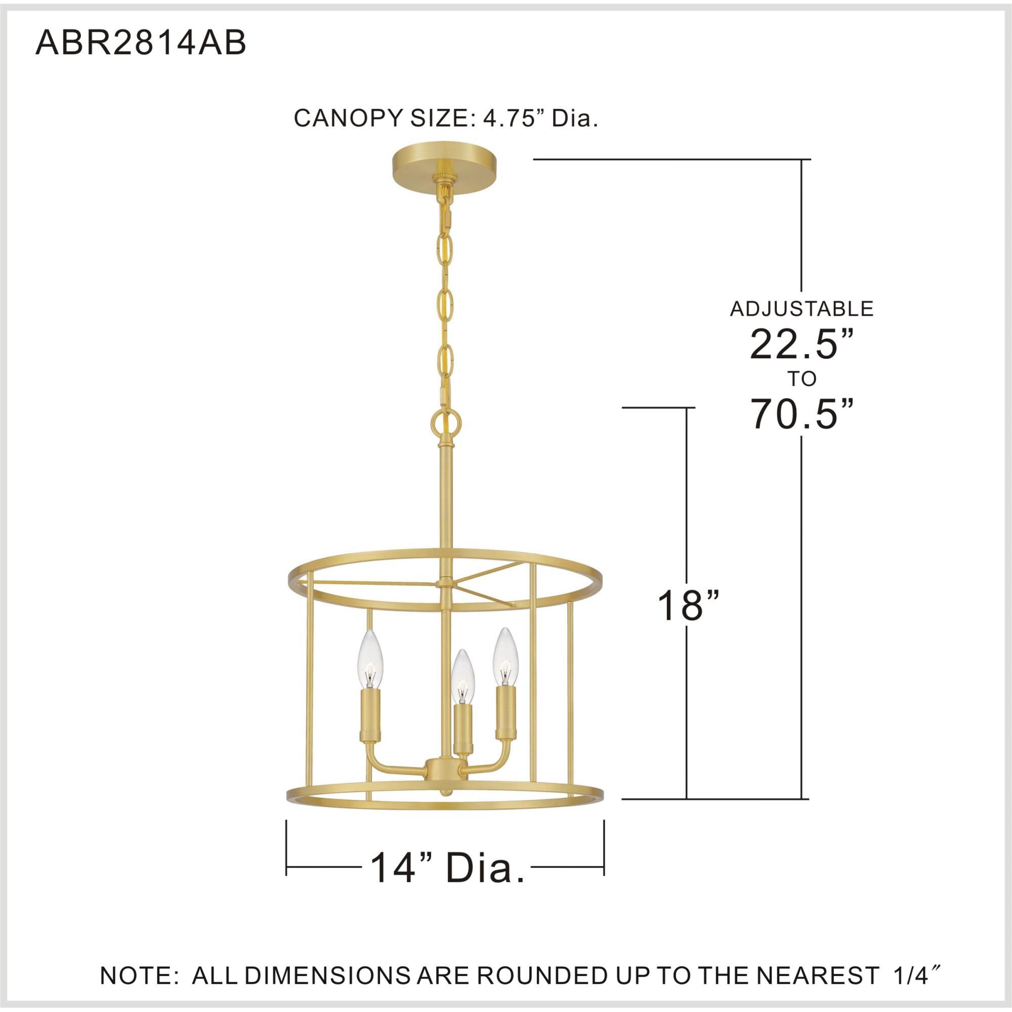 Shown in Aged Brass finish