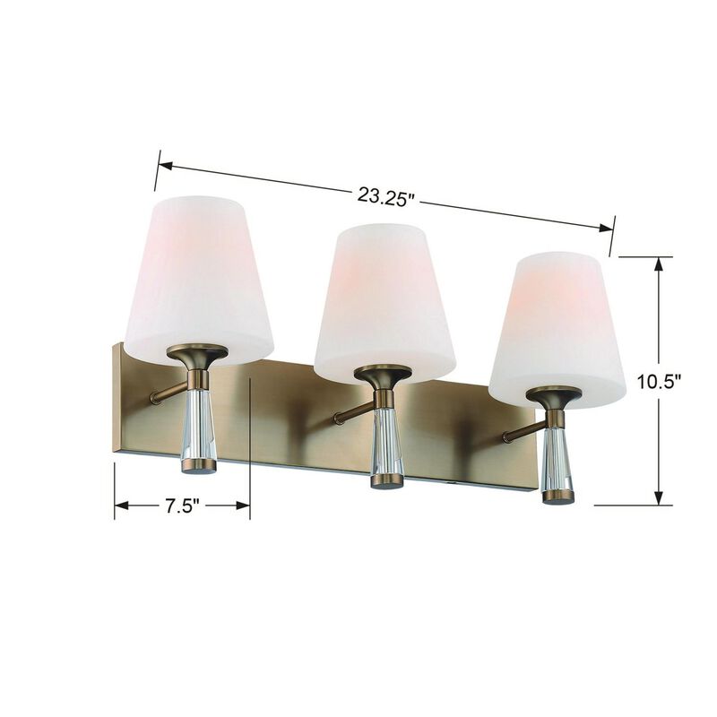 Ramsey 23 Inch 3 Light Bath Vanity Light by Crystorama