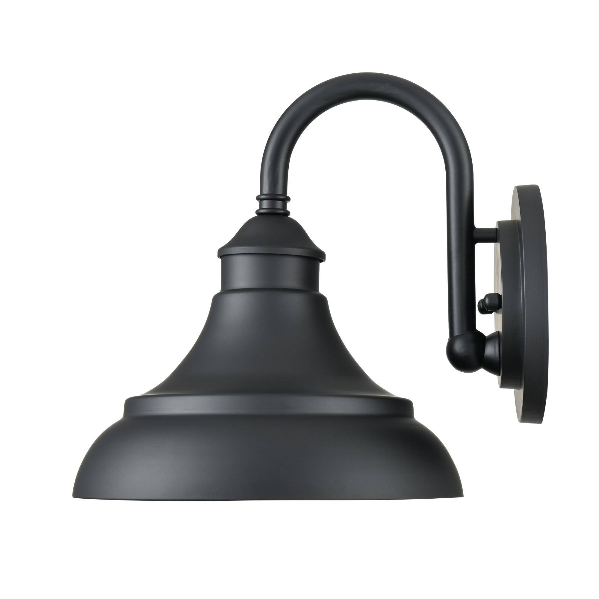 Shown in Powder Coated Black finish and Black shade