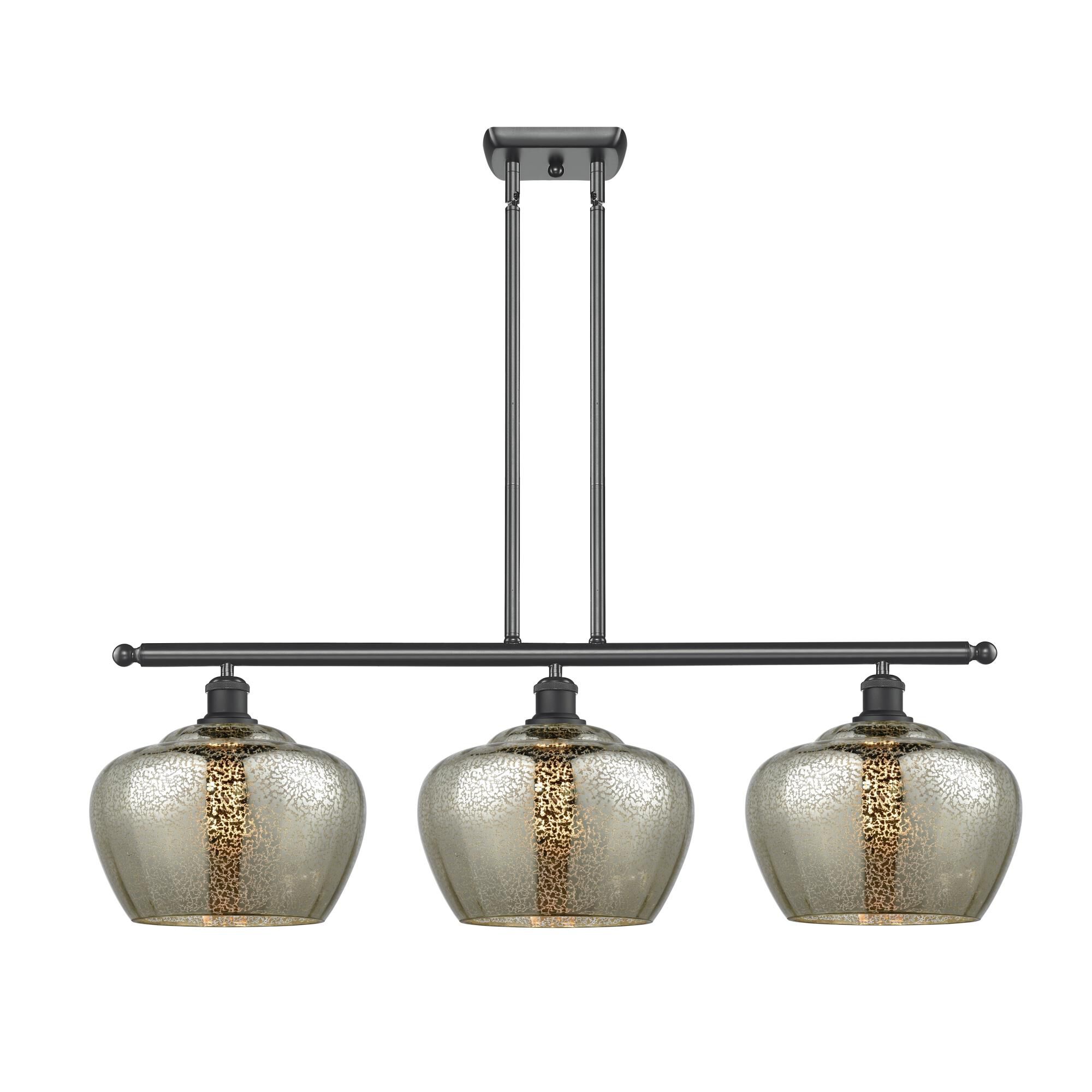 Shown in Matte Black finish and Mercury glass