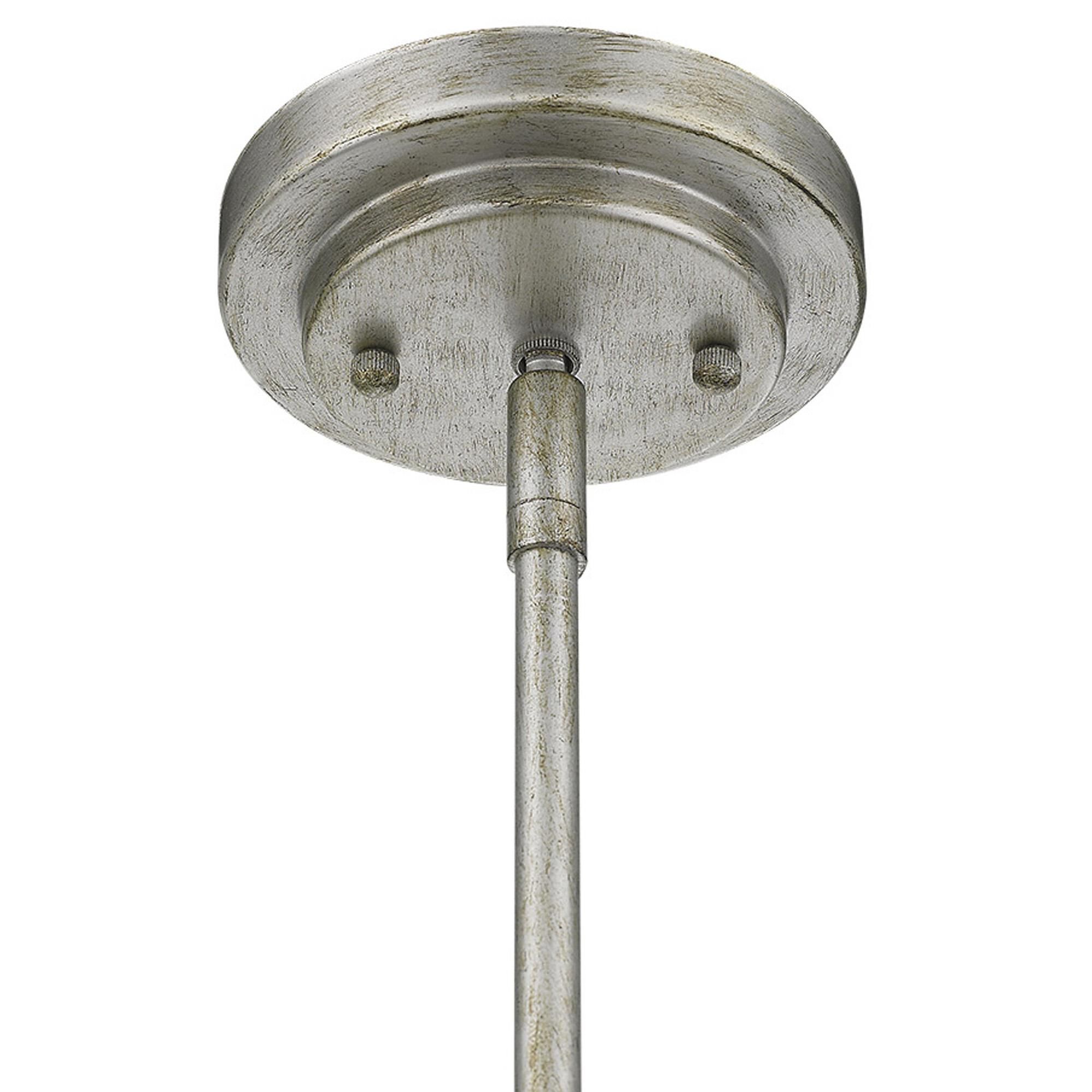 Shown in Antique Silver finish and -- glass and -- shade