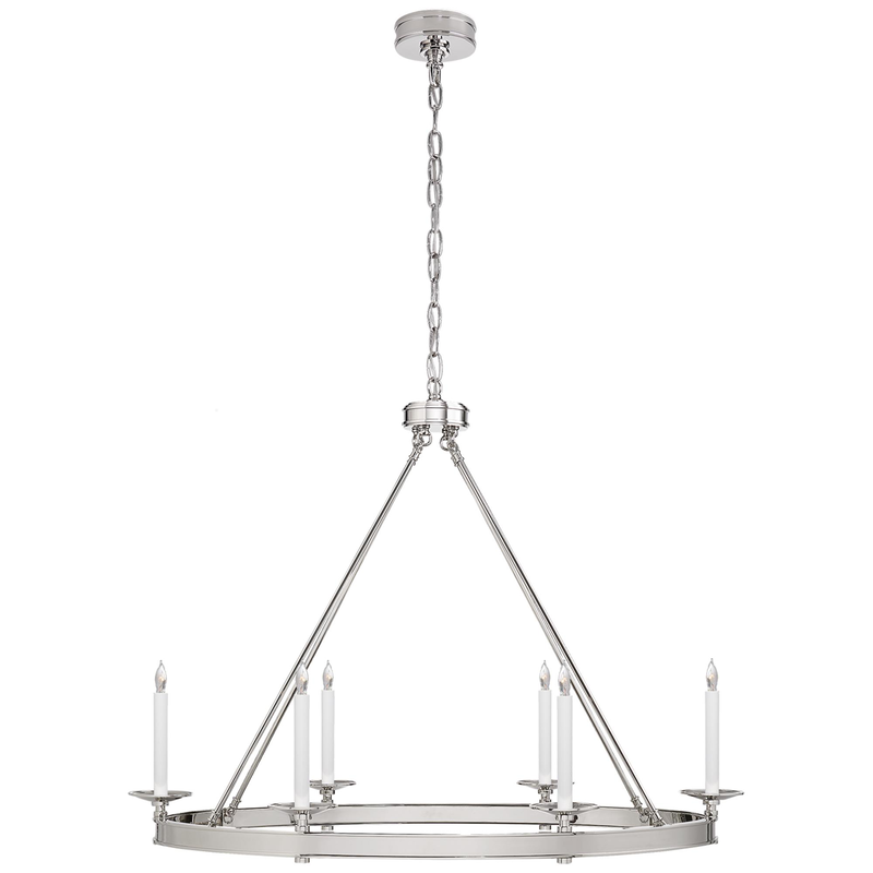 Chapman & Myers Launceton 39 Inch 6 Light Chandelier by Visual Comfort Signature Collection