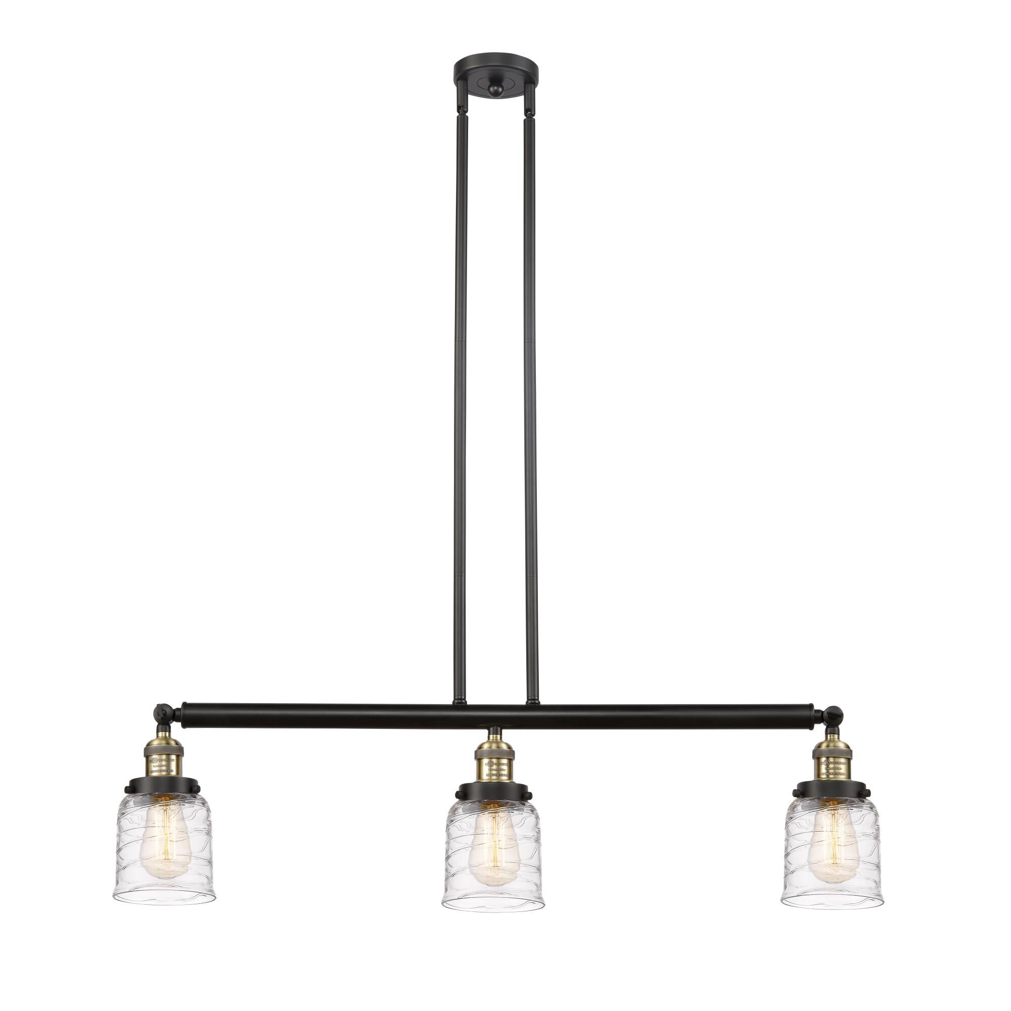 Bruno Marashlian Small Bell 36 Inch 3 Light Linear Suspension Light by Innovations Lighting