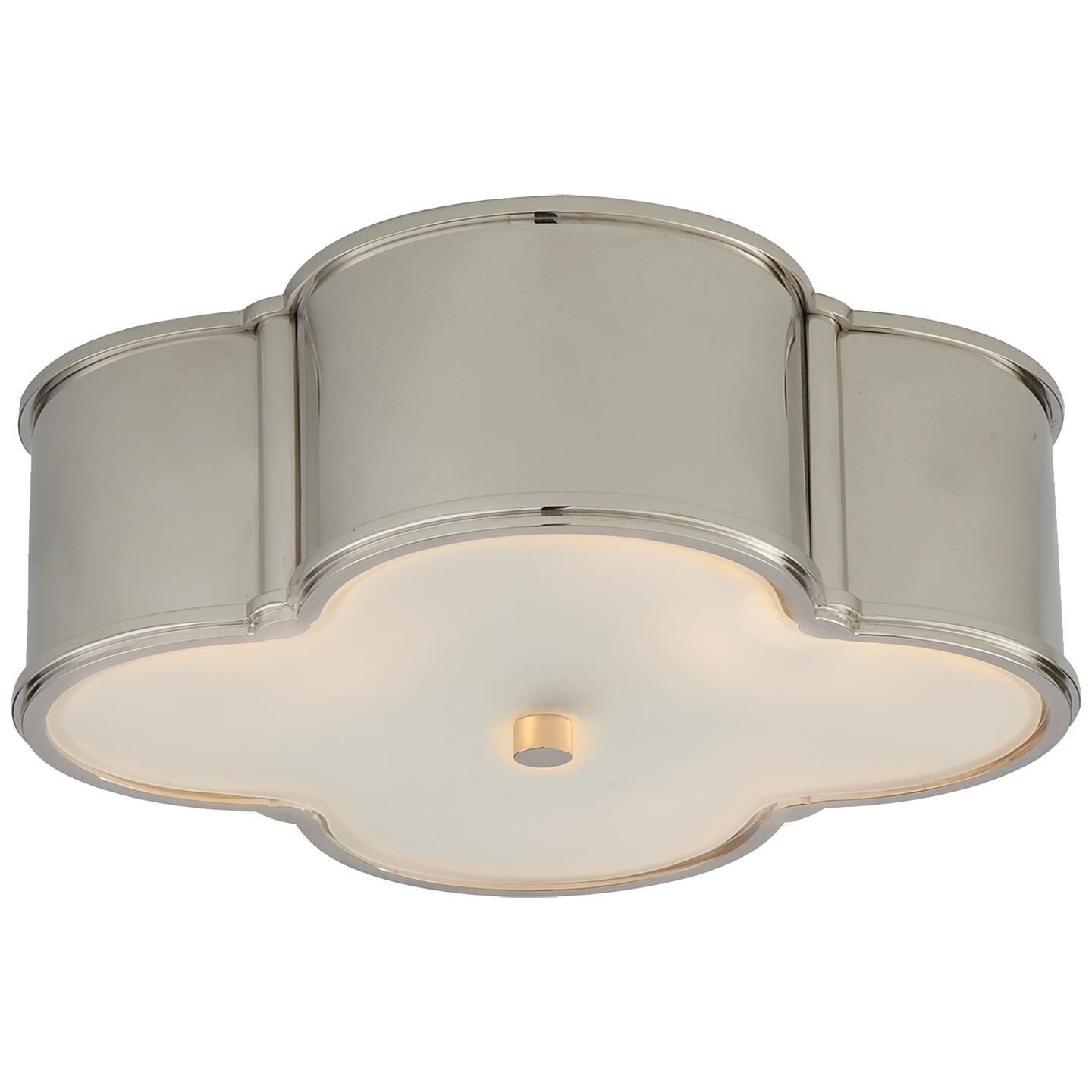 Shown in Polished Nickel finish and Frosted glass