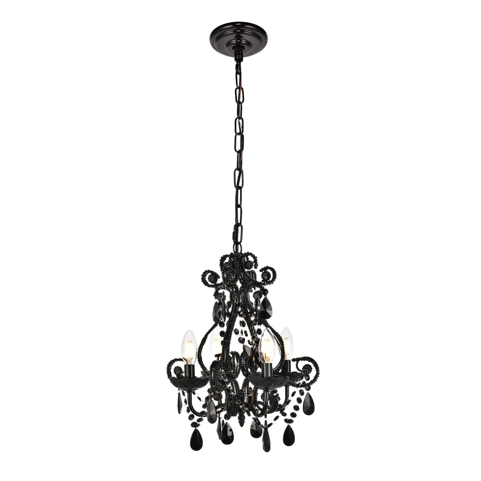 Kato 12 Inch 4 Light Mini Chandelier by Elegant Lighting
