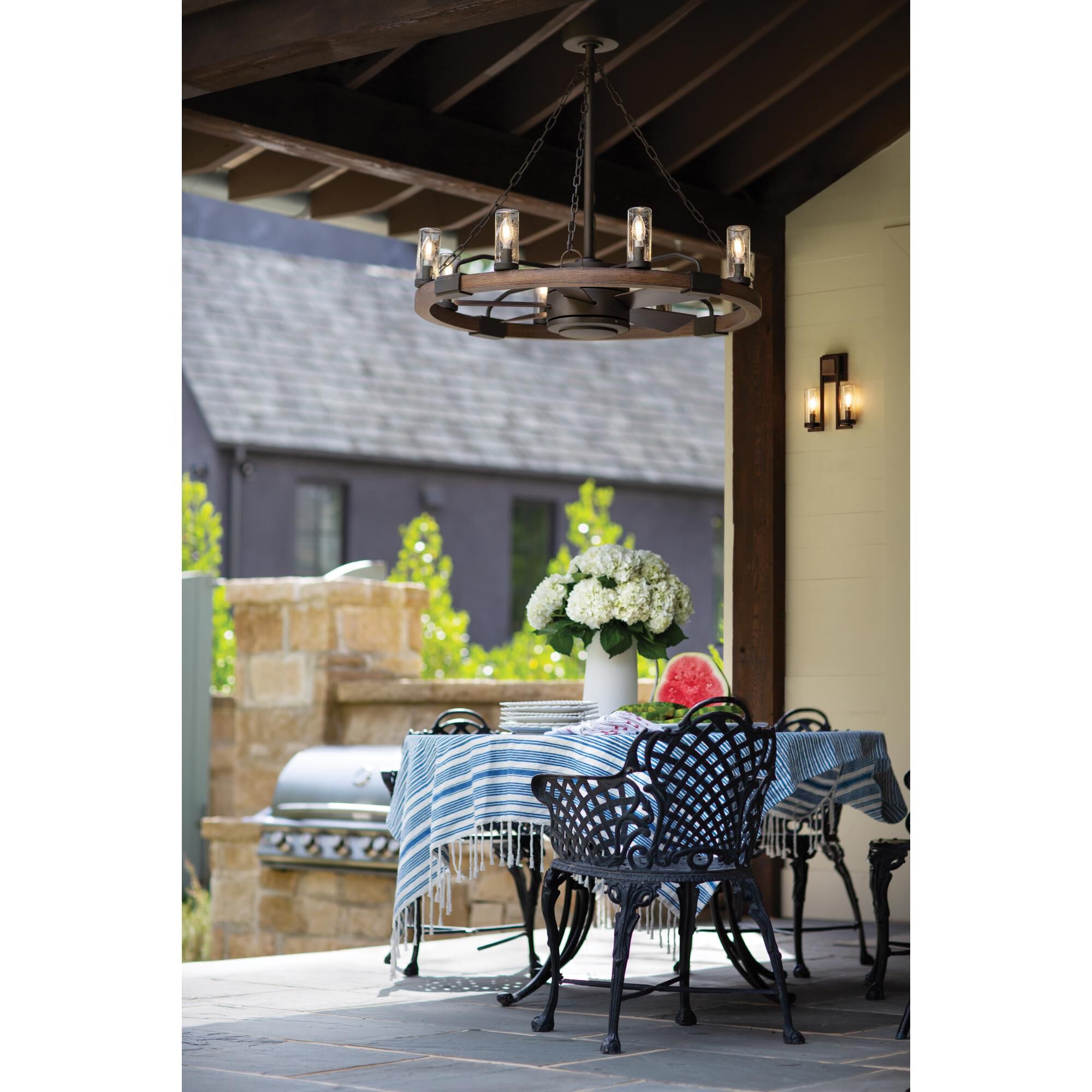 Sawyer Outdoor Rated 36 Inch Ceiling Fan with Light Kit by Hinkley Lighting