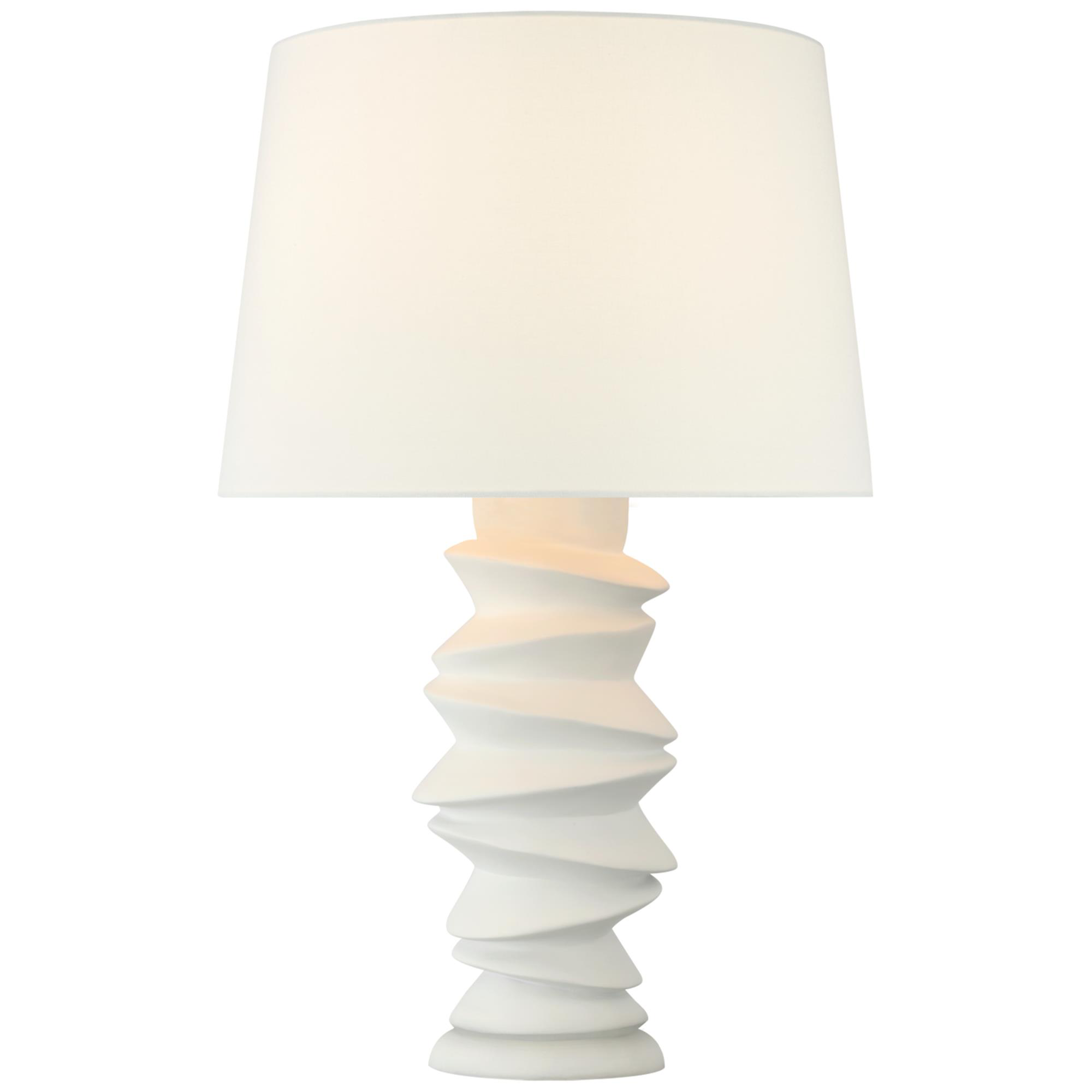 Shown in Plaster White finish and Linen shade