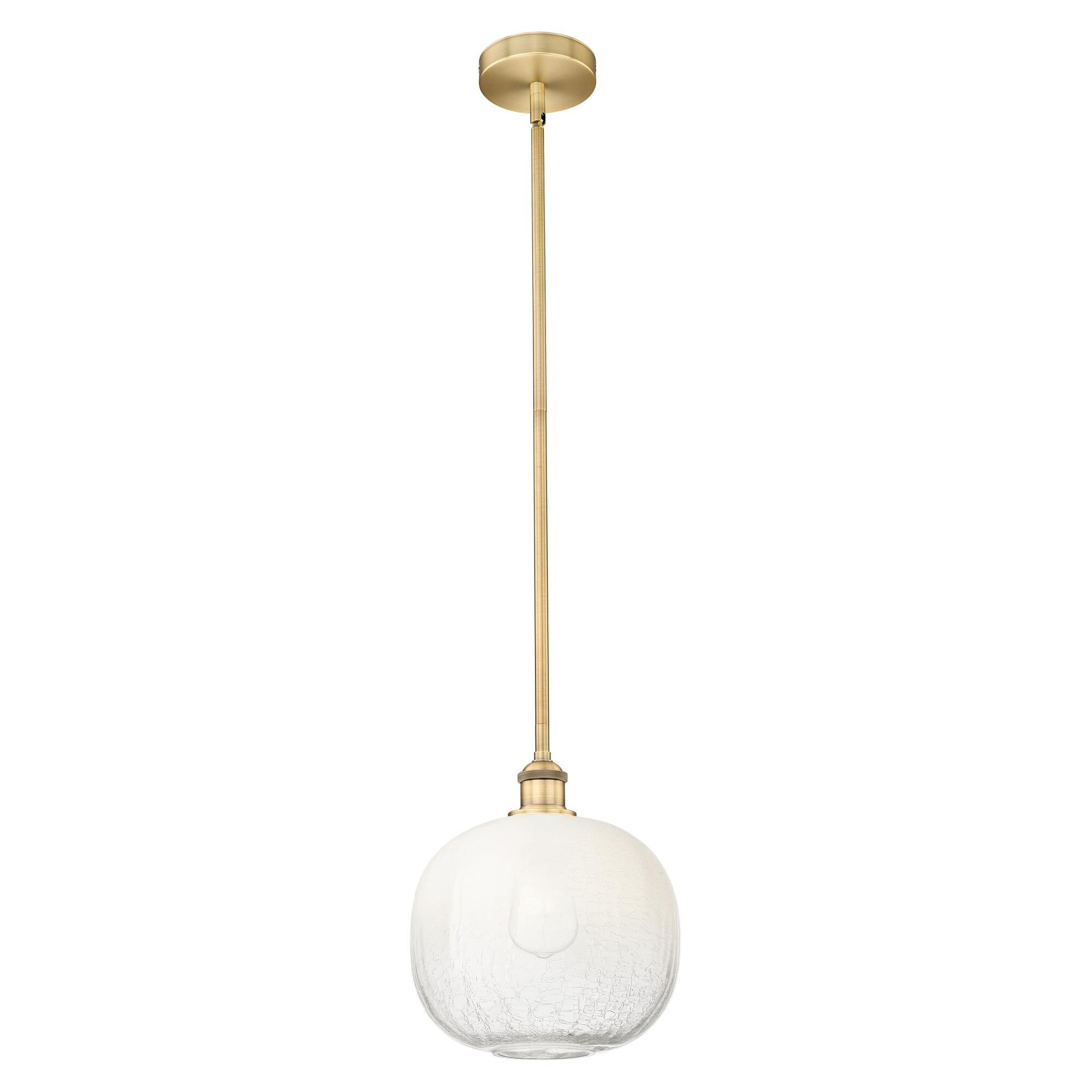 Shown in Brushed Brass finish and Opal glass