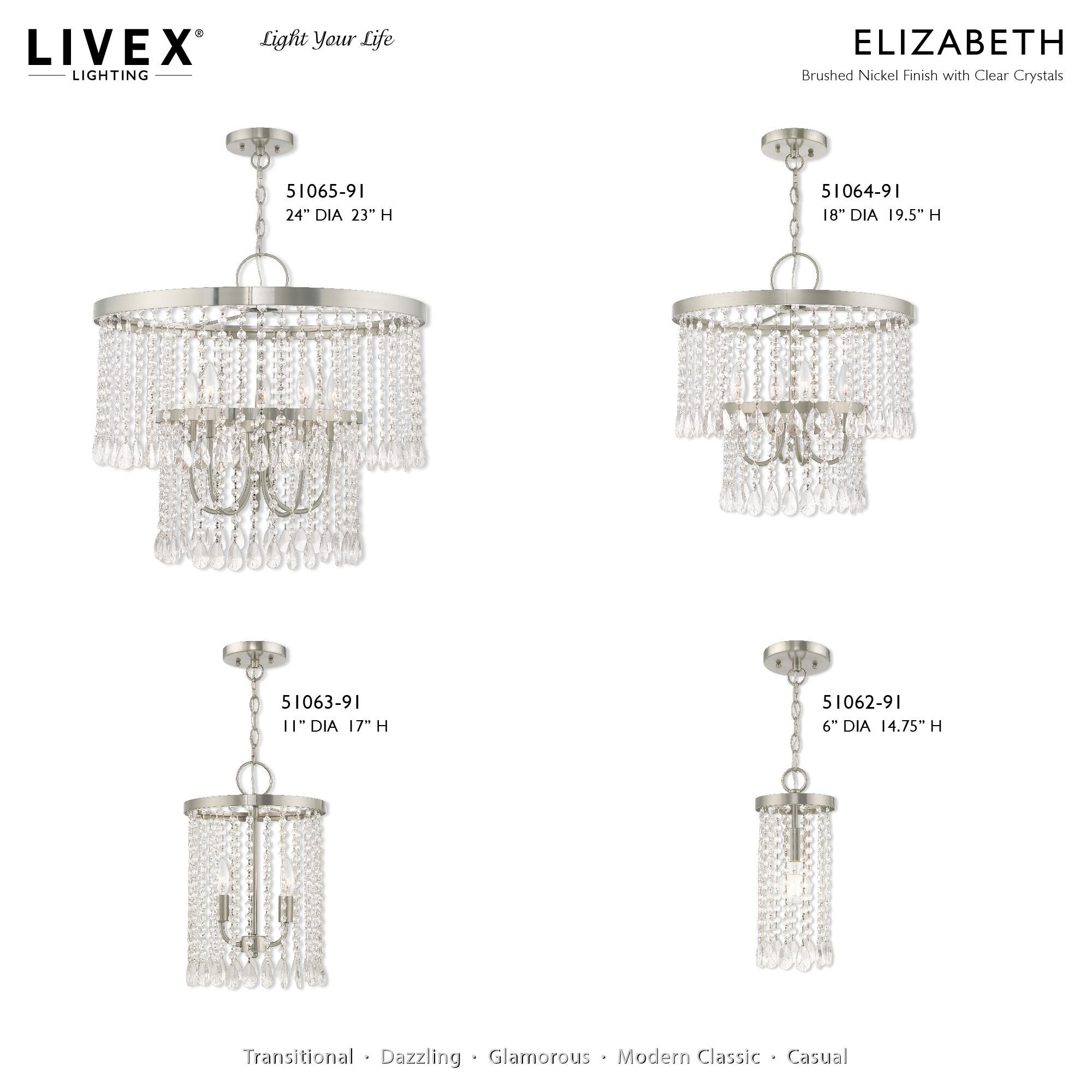Elizabeth 5 Light Chandelier by Livex Lighting