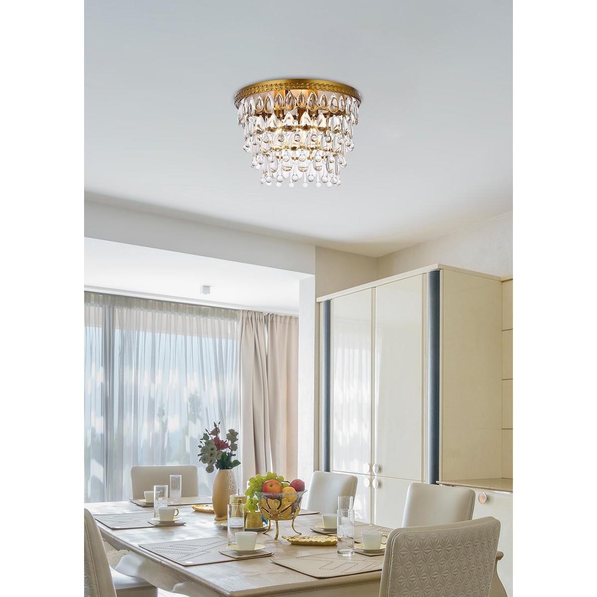 Nordic 15 Inch 3 Light Flush Mount by Elegant Lighting
