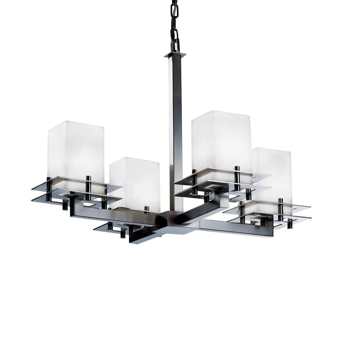 Fusion - Metropolis 25 Inch 4 Light Chandelier by Justice Design Group
