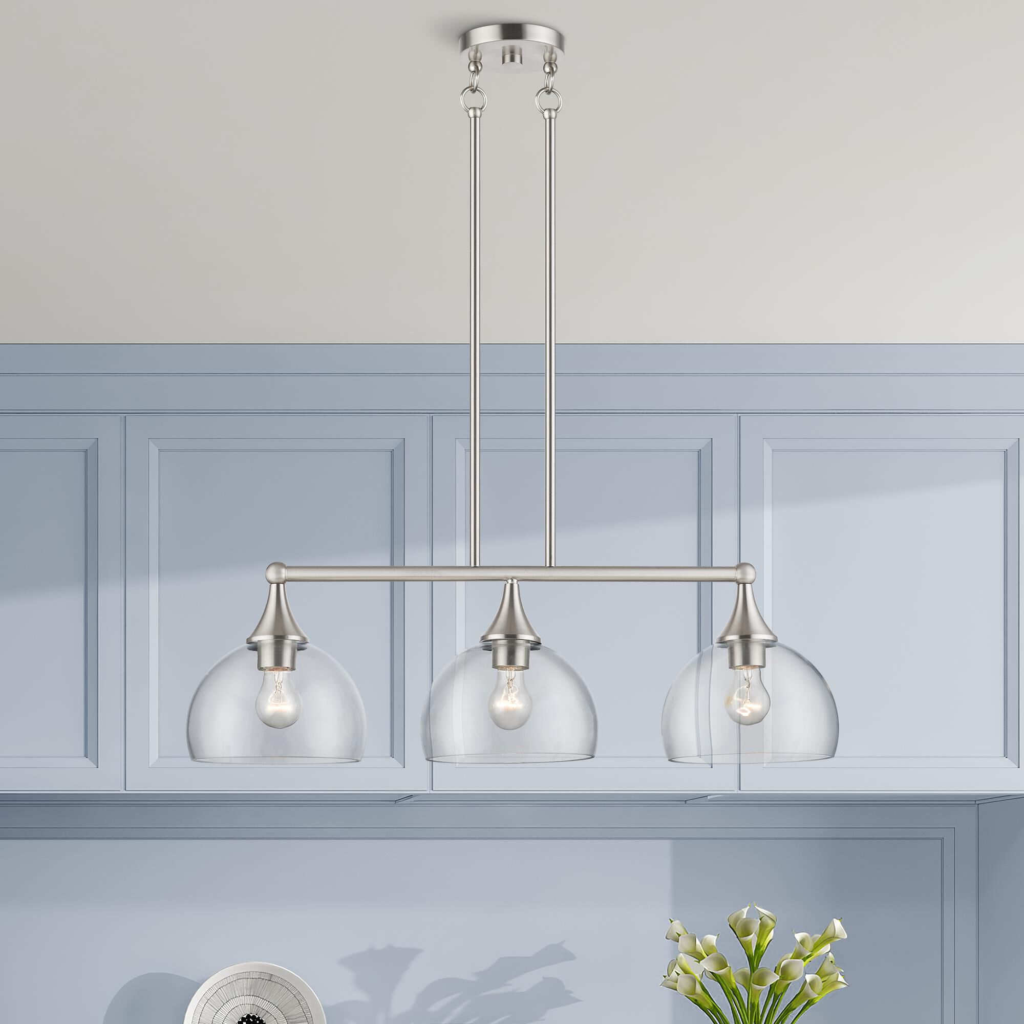 Glendon 30 Inch 3 Light Linear Suspension Light by Livex Lighting