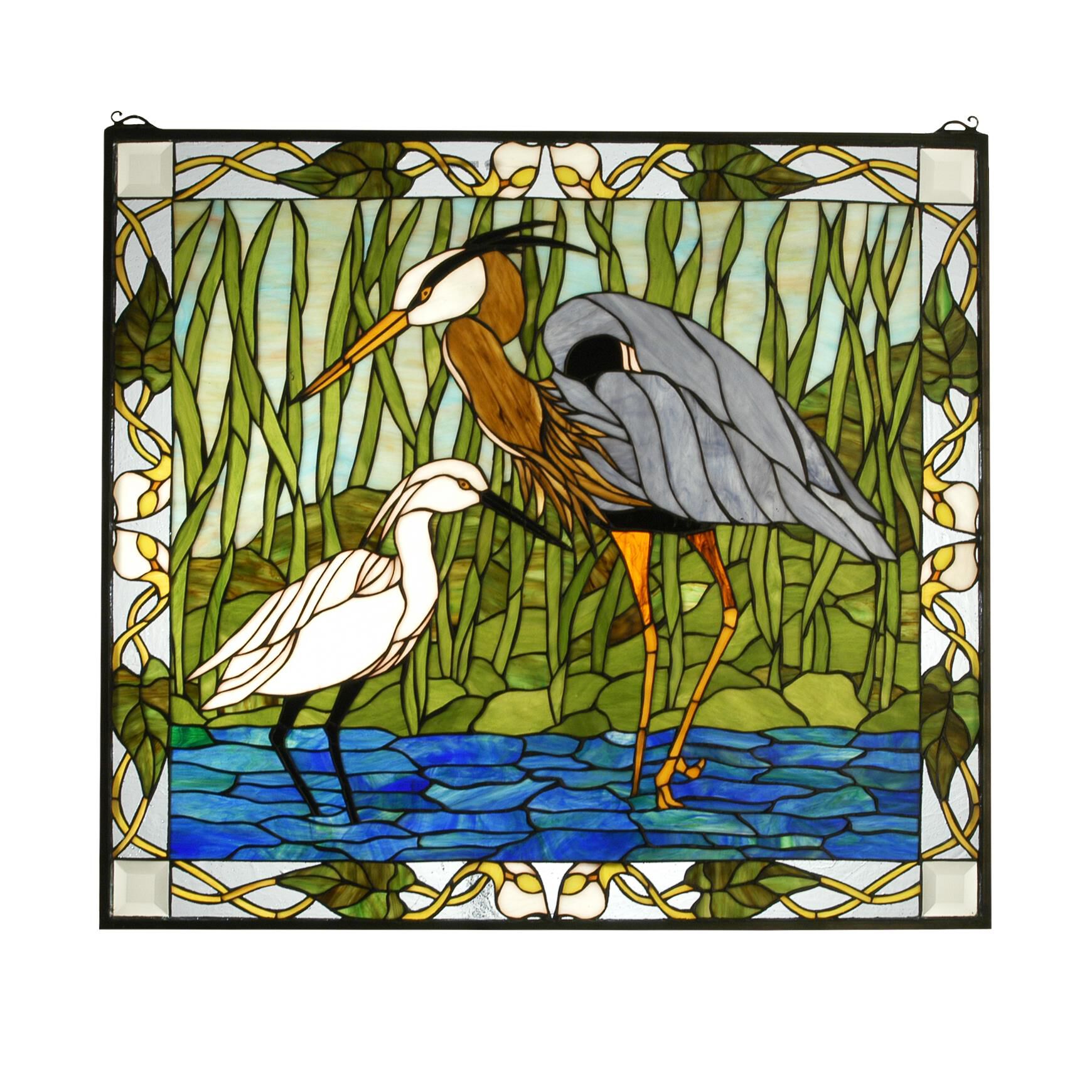 Blue Heron And Snowy Egret Alternative Wall Art by Meyda Lighting