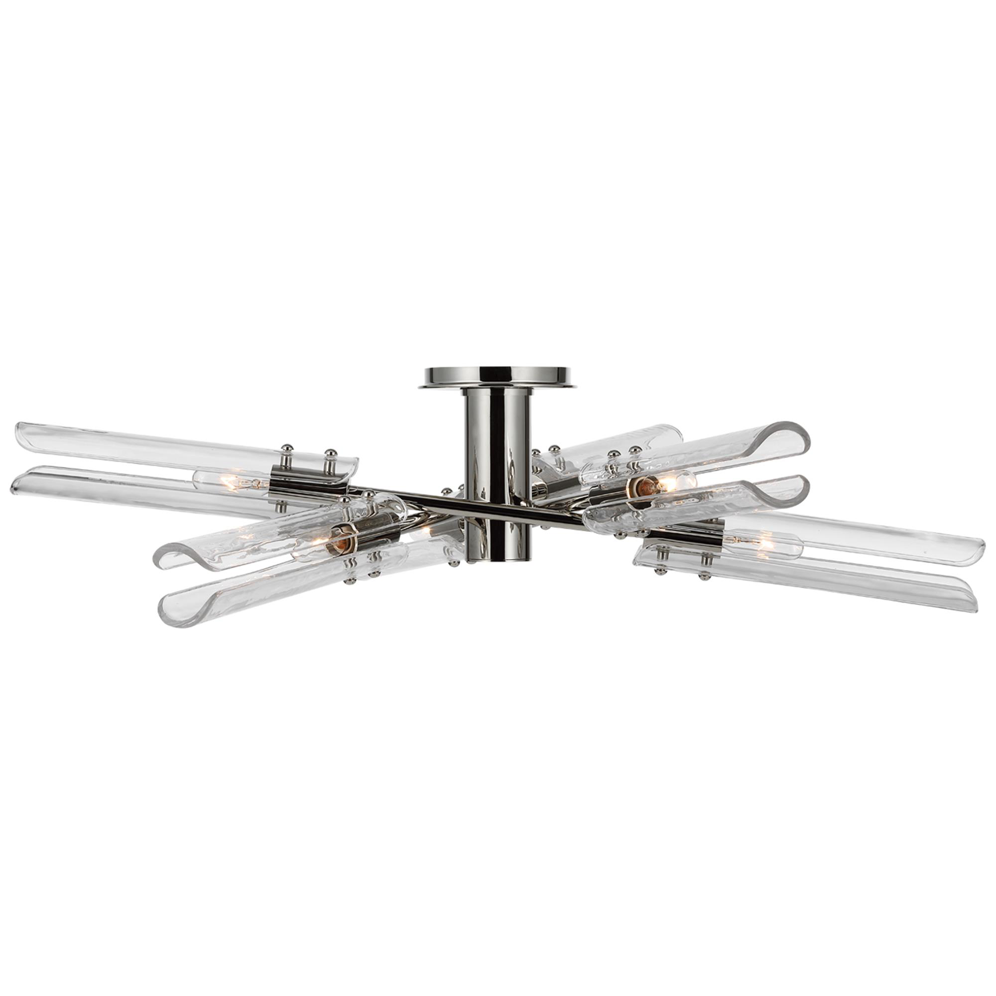 Shown in Polished Nickel finish and Clear glass
