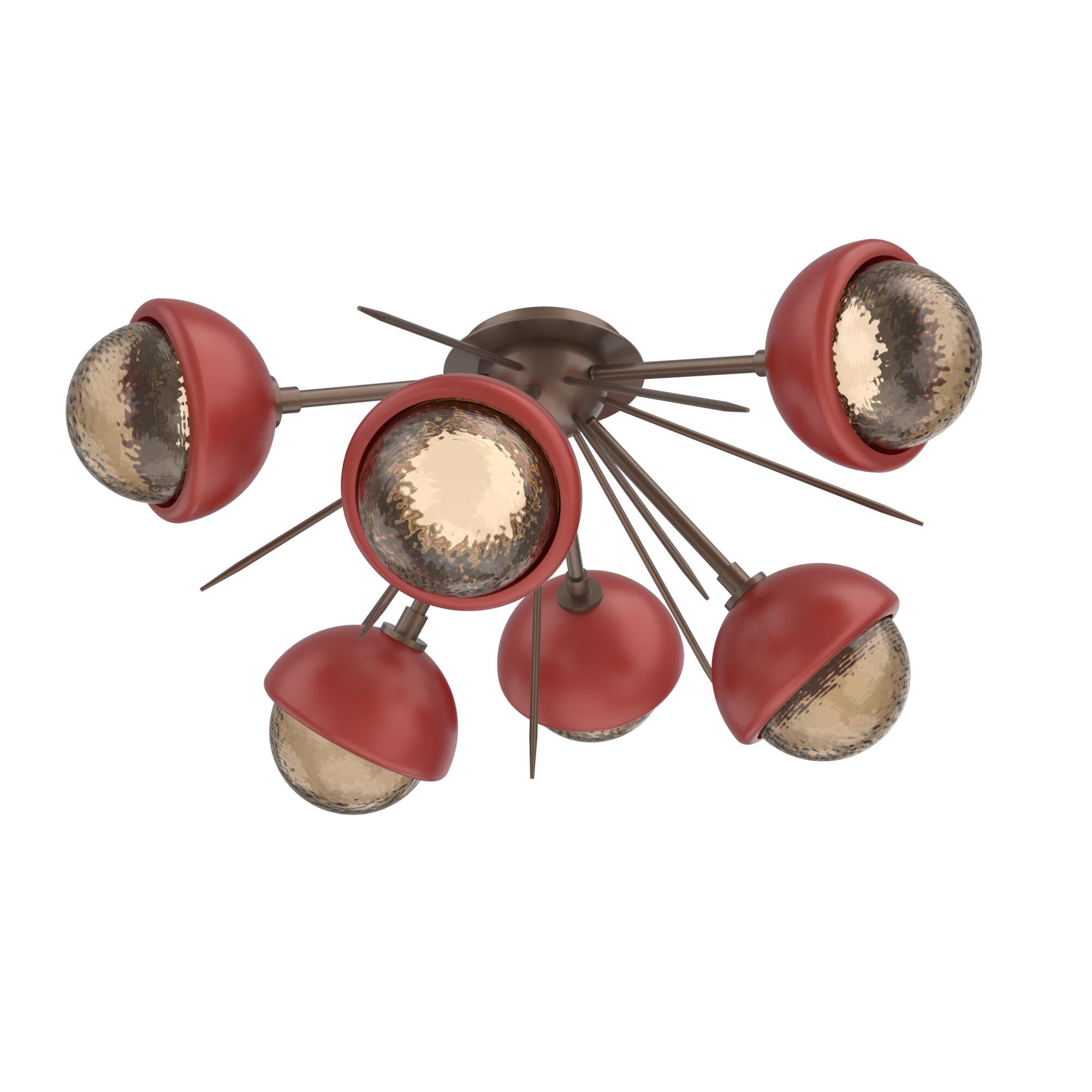 Levi Wilson Cabochon 28 Inch Semi Flush Mount by Hammerton Studio