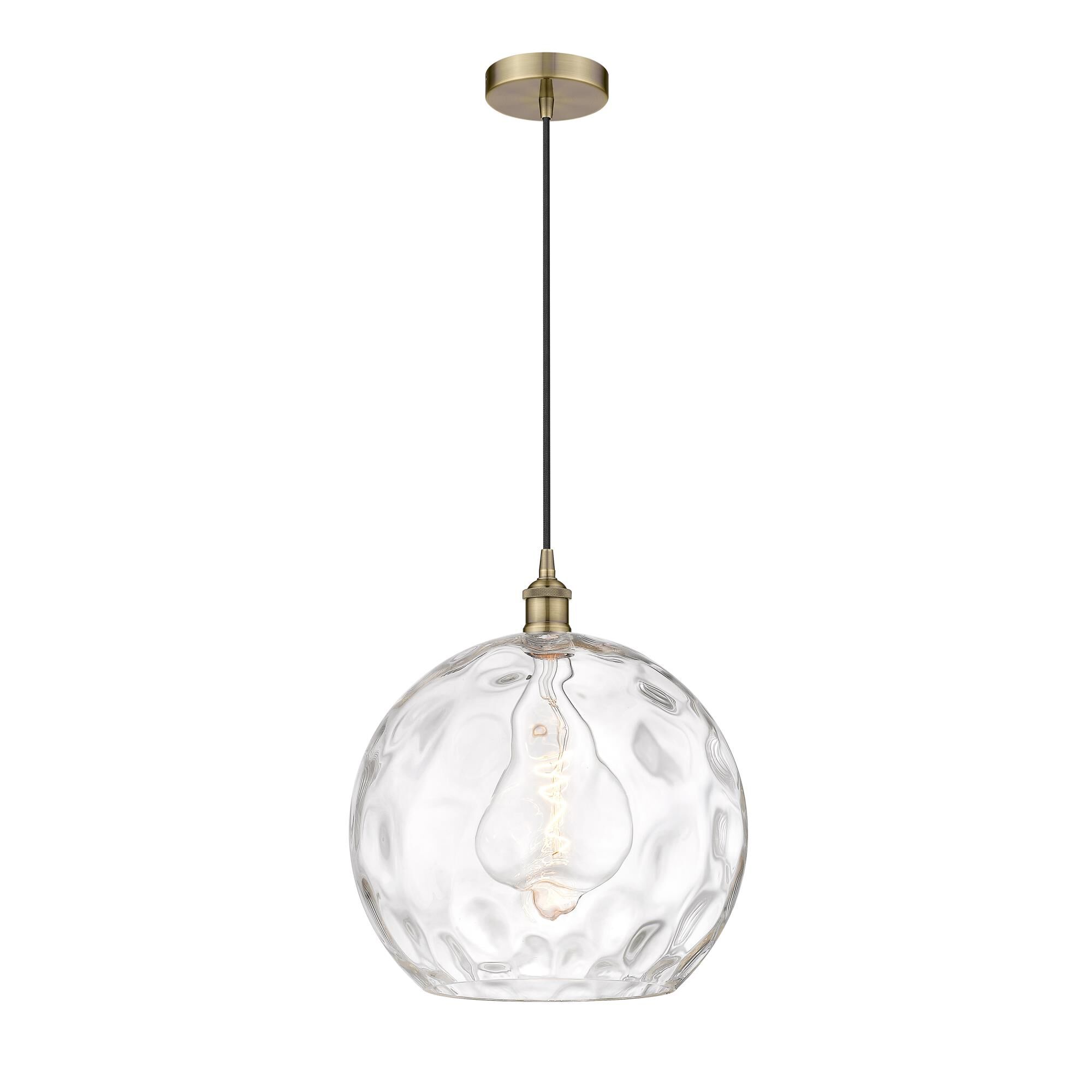 Shown in Antique Brass finish and Clear Athens Water  14