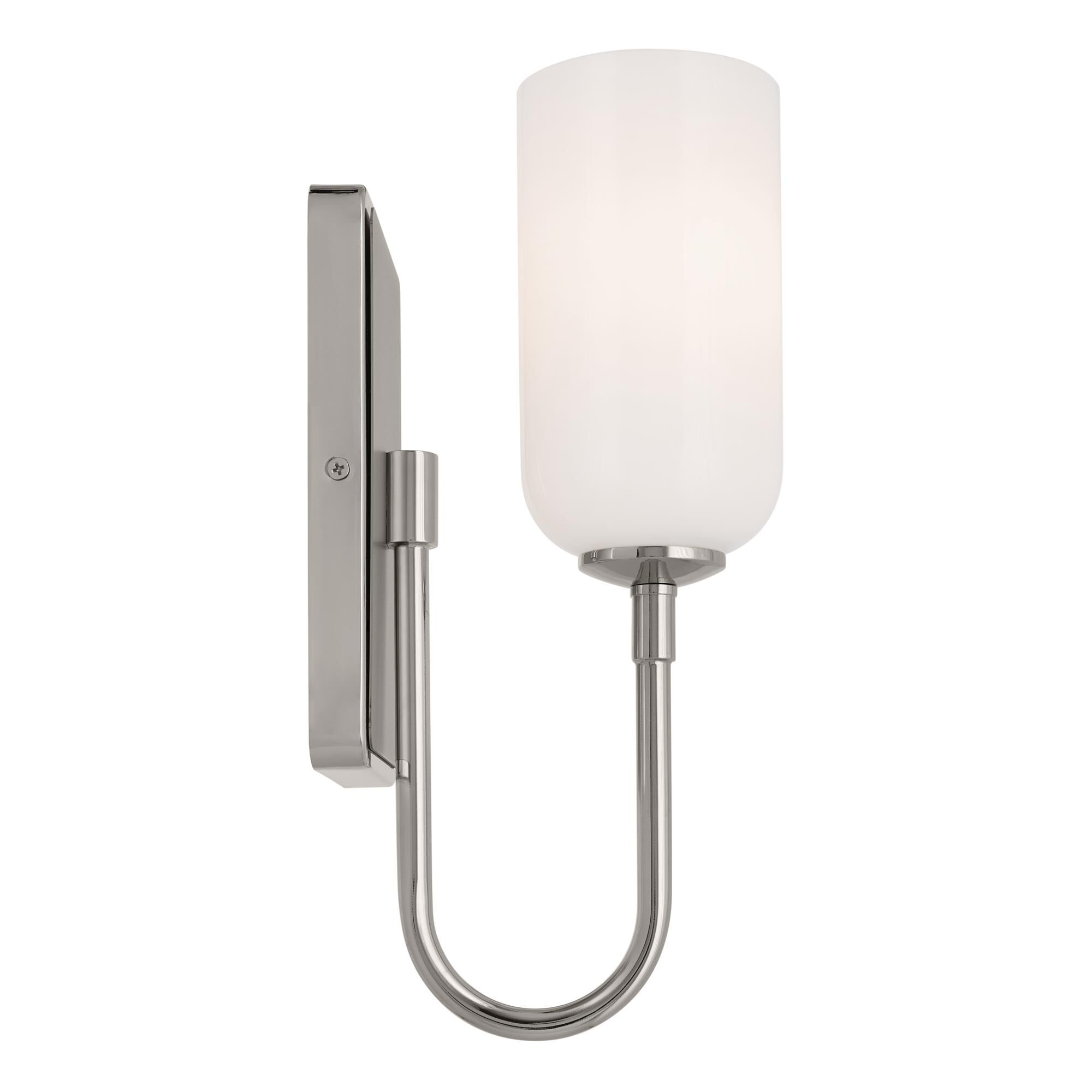 Shown in Polished Nickel finish and Opal glass