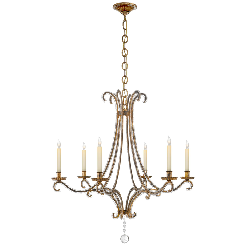 Chapman & Myers Oslo 32 Inch 6 Light Chandelier by Visual Comfort Signature Collection