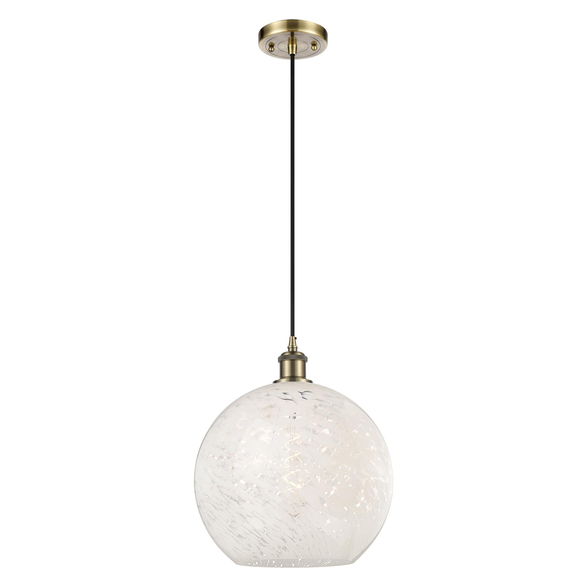 Bruno Marashlian White Mouchette 12 Inch Mini Pendant by Innovations Lighting