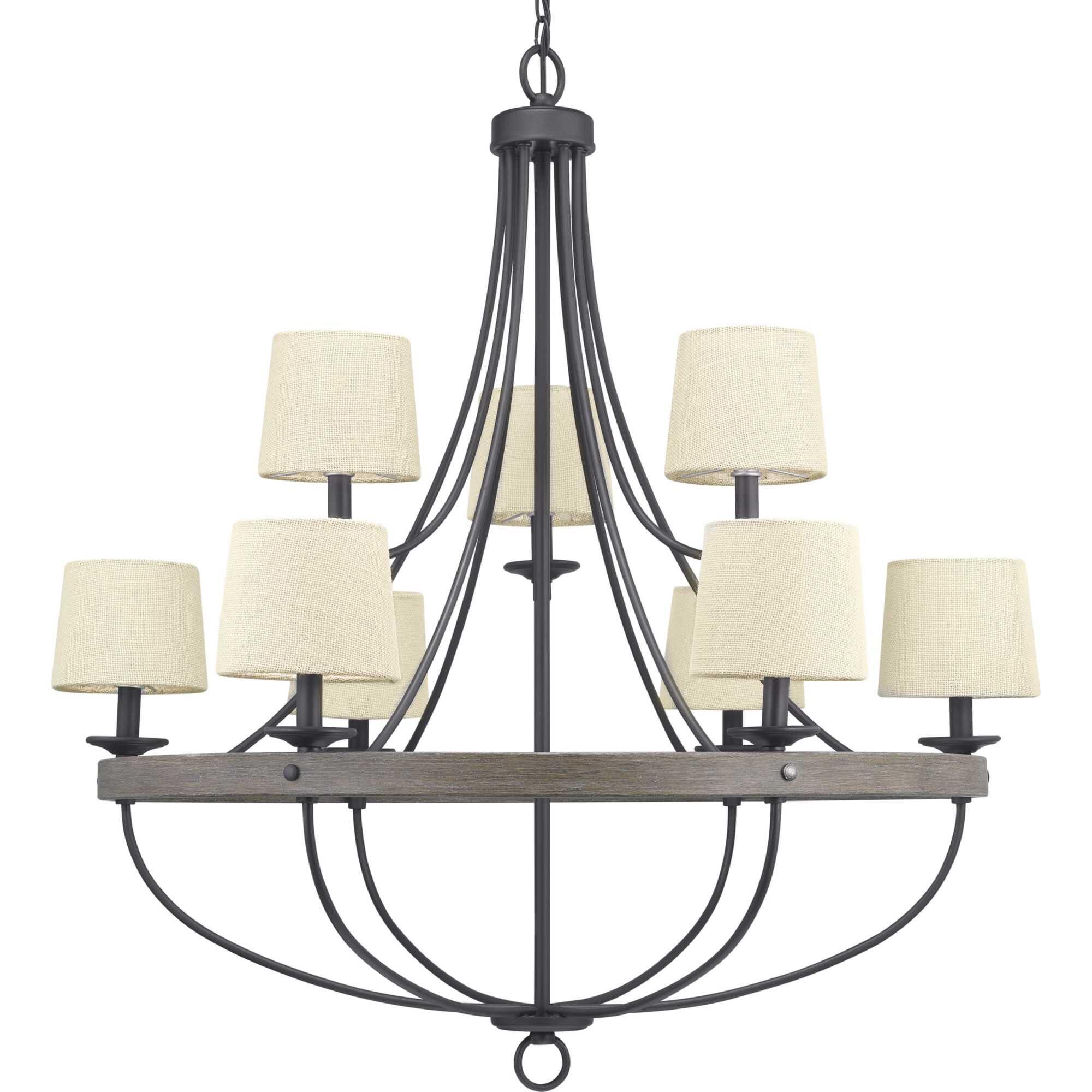 Gulliver 35 Inch 9 Light Chandelier by Progress Lighting