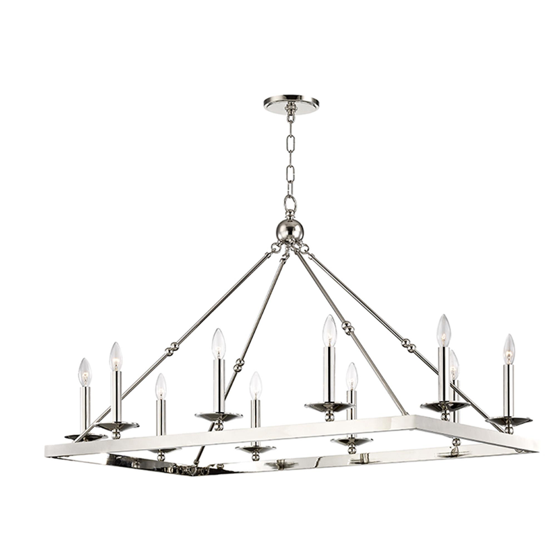 Allendale 27 Inch 10 Light Chandelier by Hudson Valley Lighting