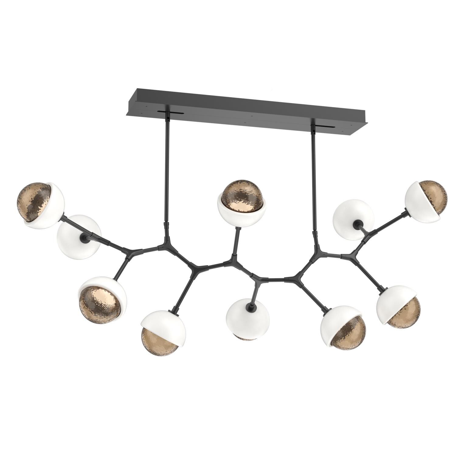 Shown in Matte Black finish and Bronze glass and Salt White accent