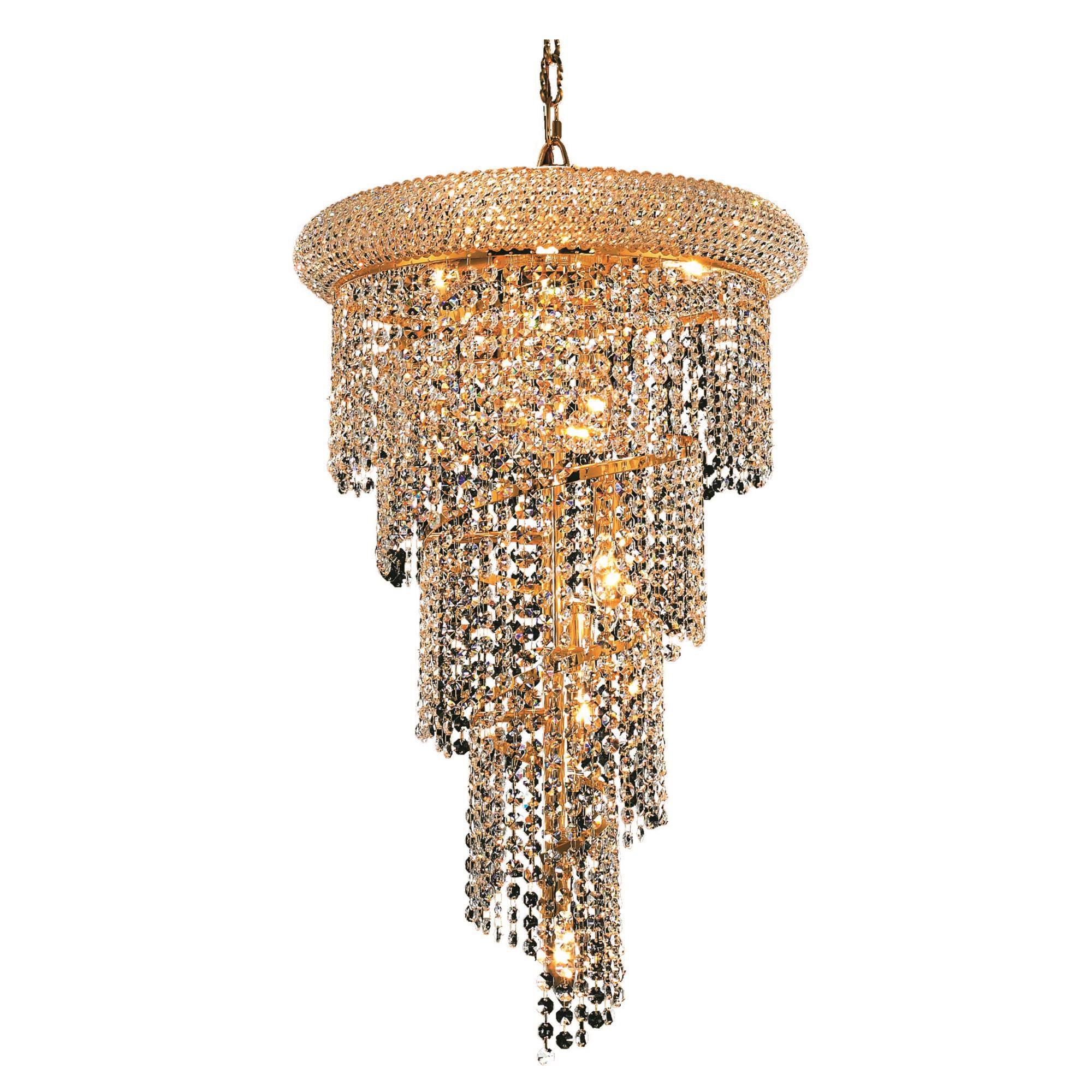 Spiral 16 Inch 8 Light Mini Chandelier by Elegant Lighting