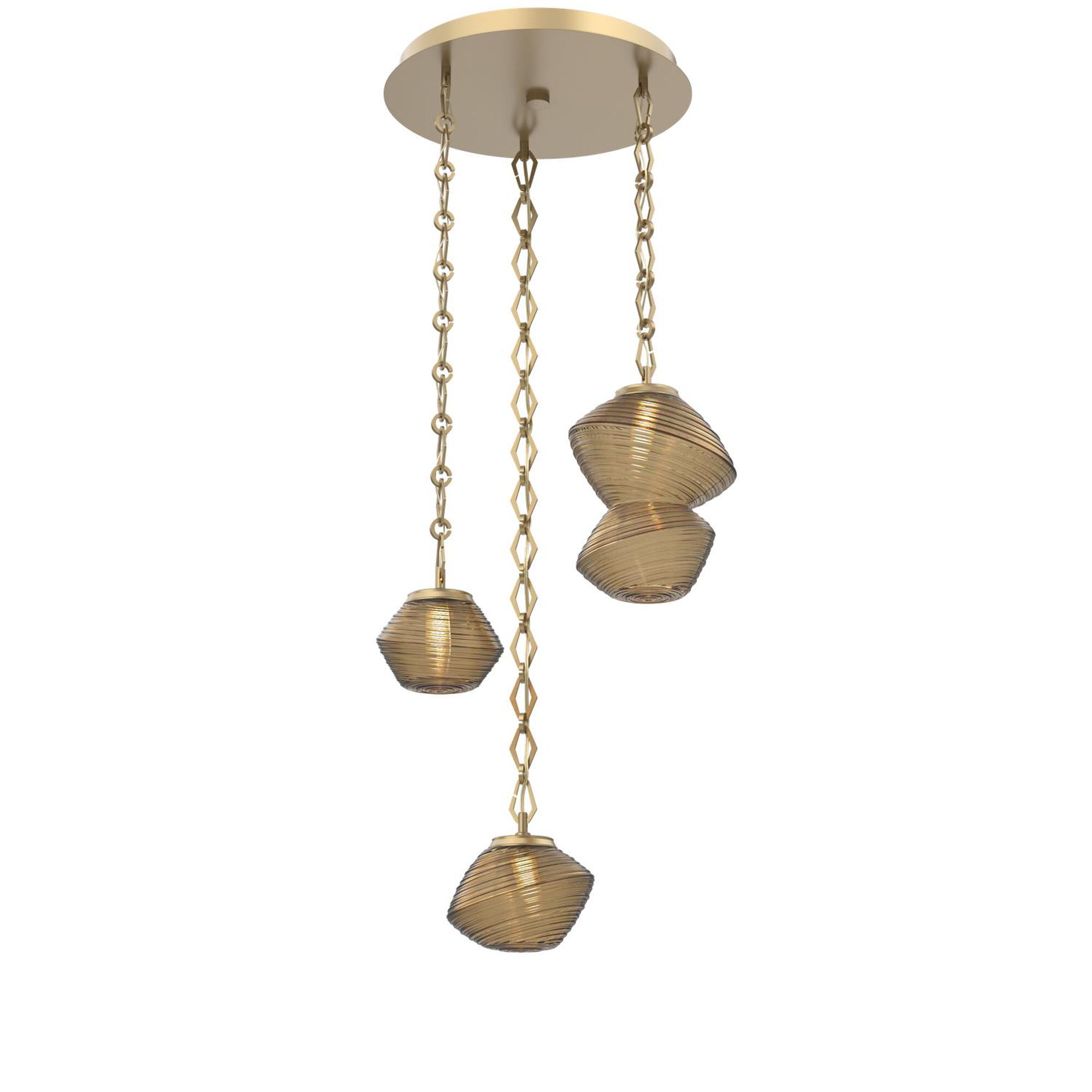 Shown in Gilded Brass finish and Bronze glass
