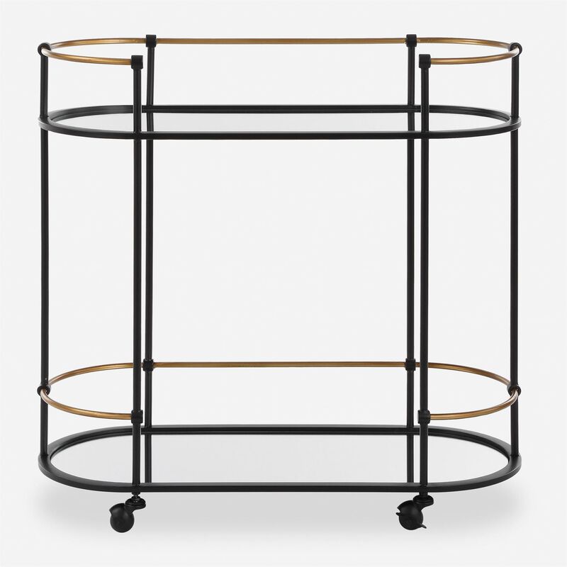 David Frisch Andre  32 InchBar Cart by Uttermost
