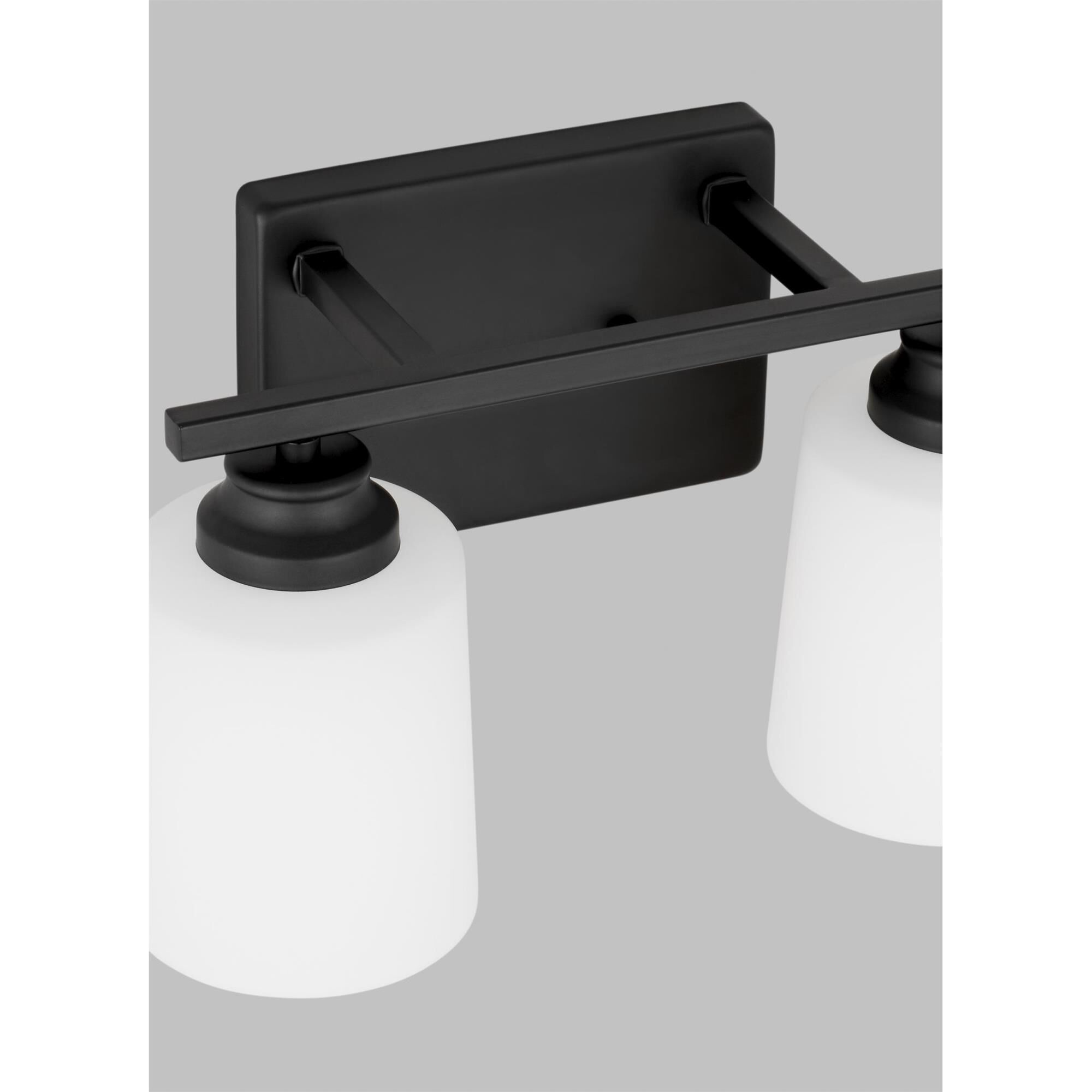 Shown in Midnight Black finish and Etched / White Inside Glass shade