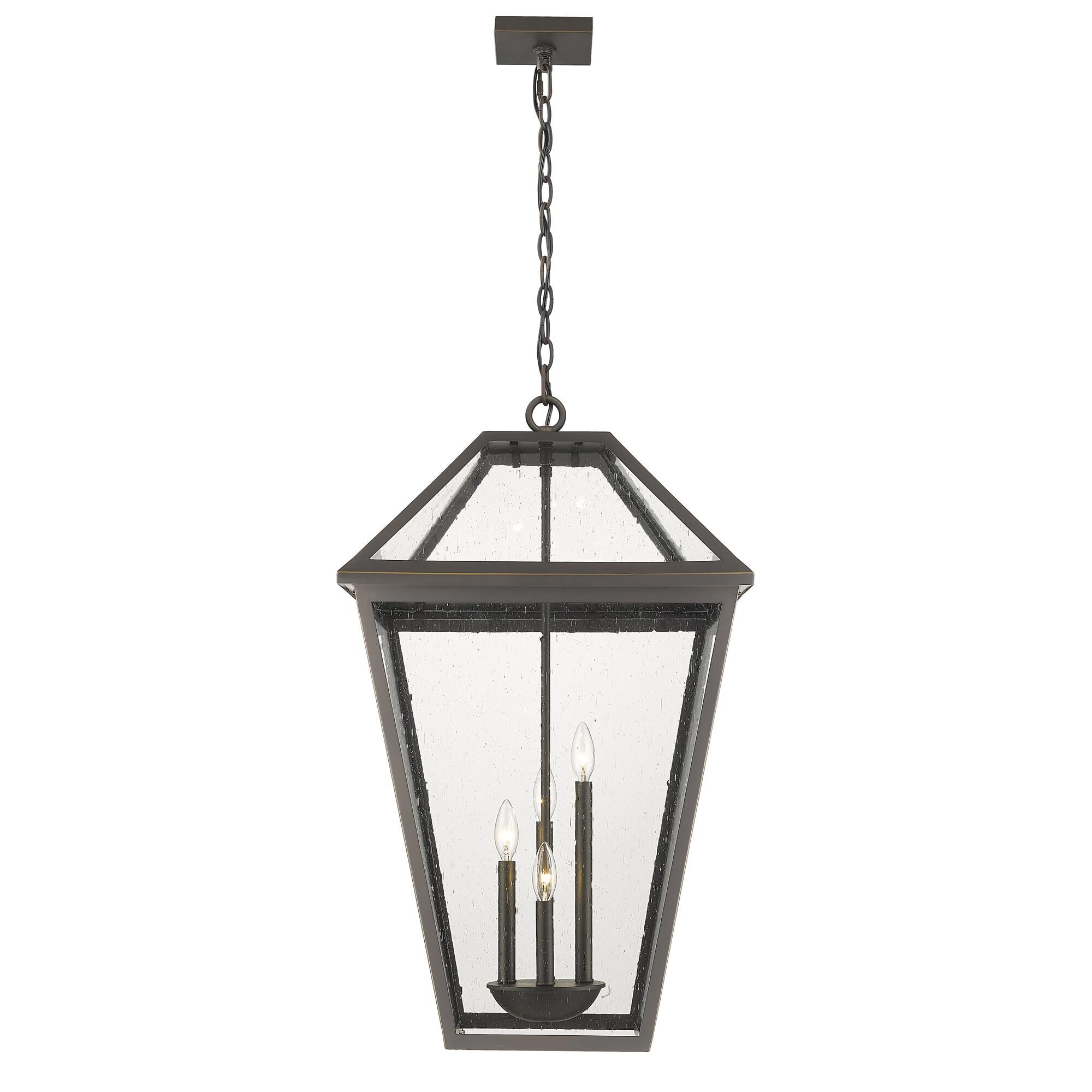 Shown in Oil Rubbed Bronze finish and Glass shade