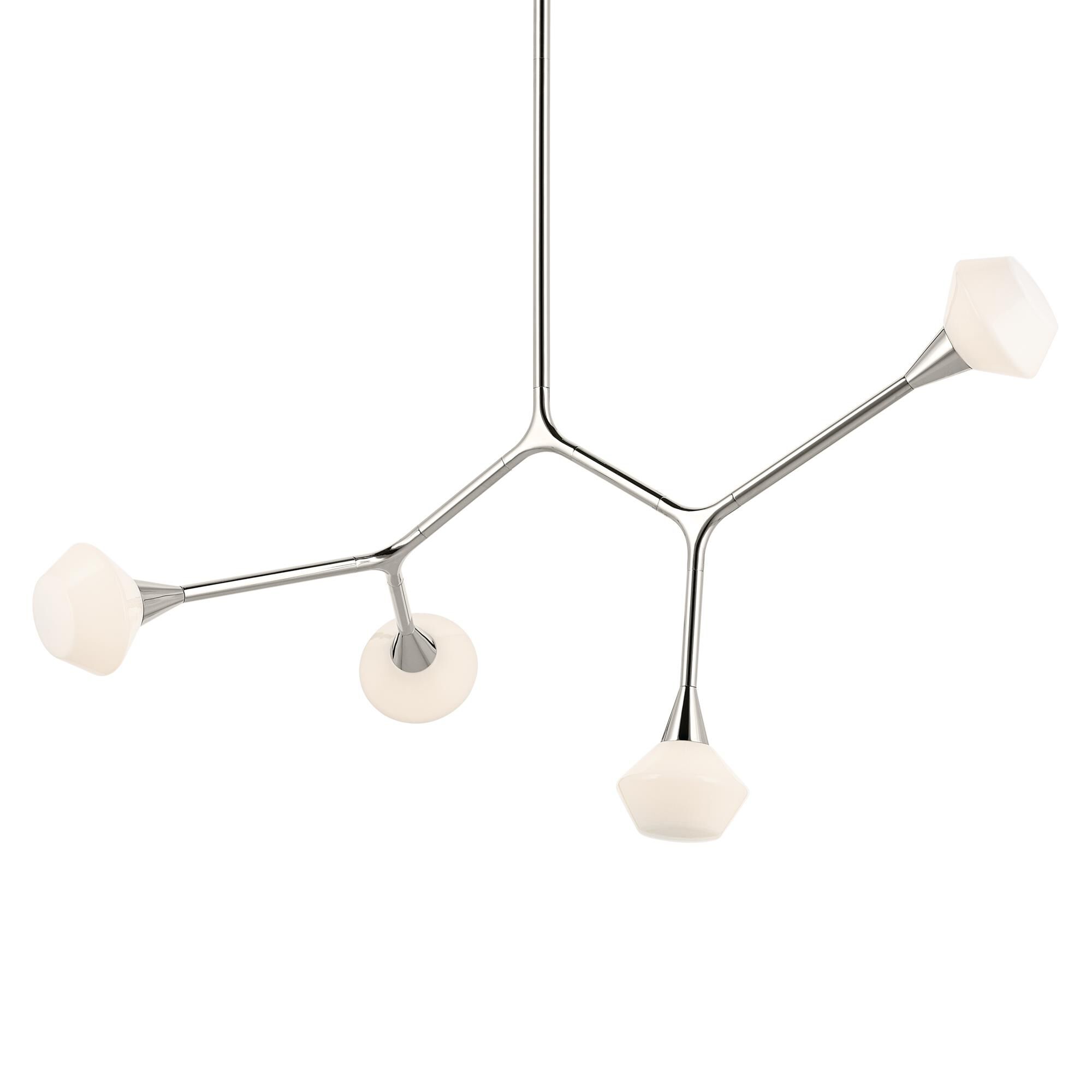 Shown in Polished Nickel finish and Opal glass