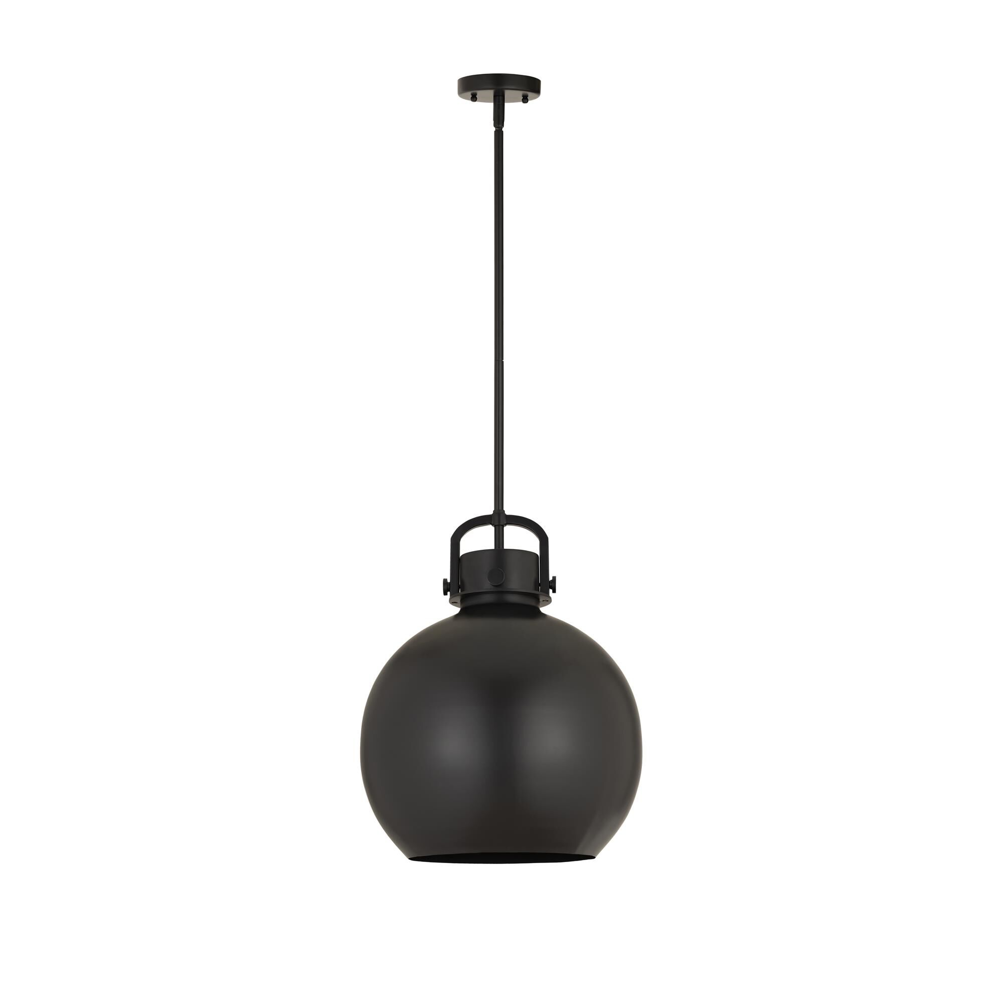 Shown in Matte Black finish and Matte Black Steel shade