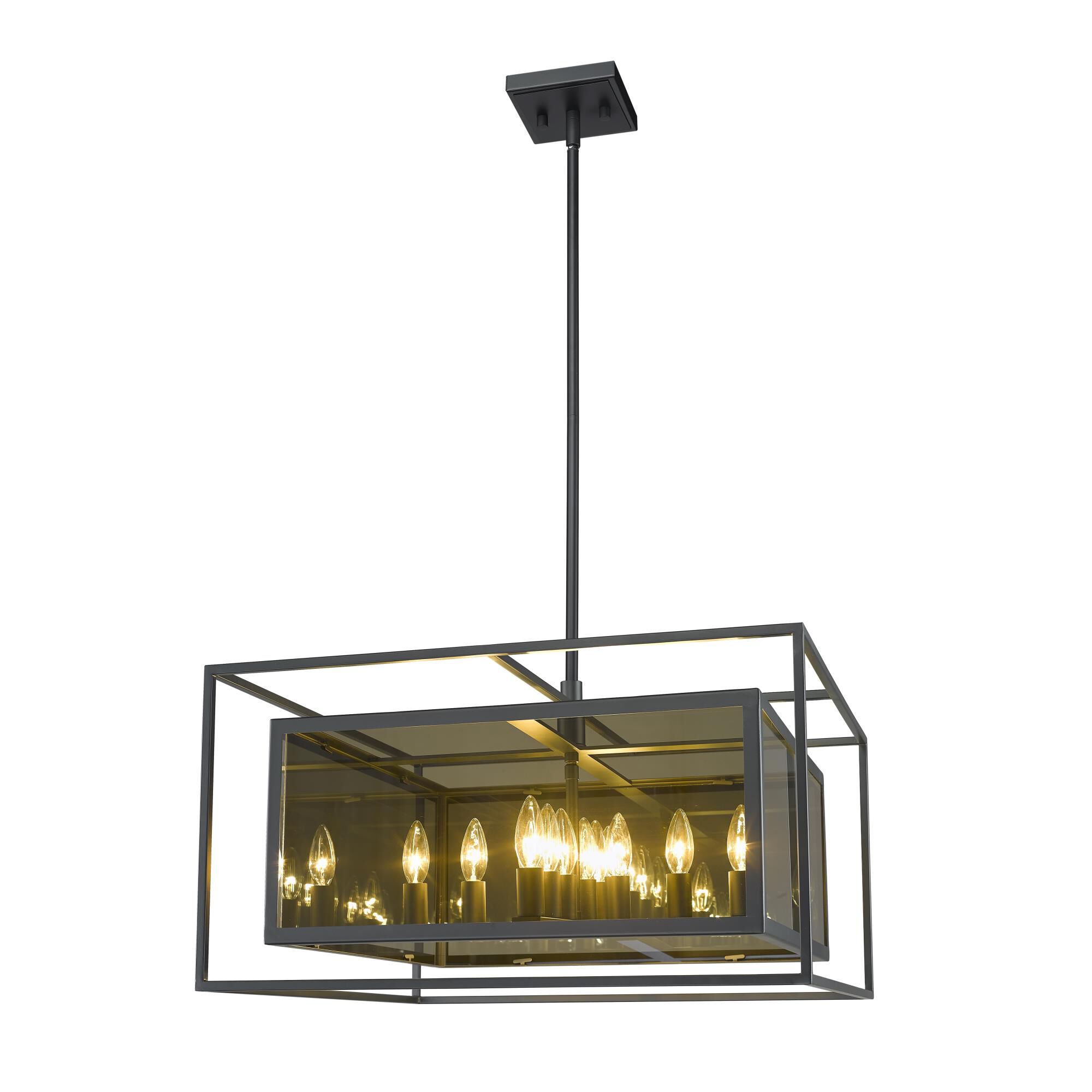 Shown in Misty Charcoal finish and Mirror glass and Mirror Glass shade
