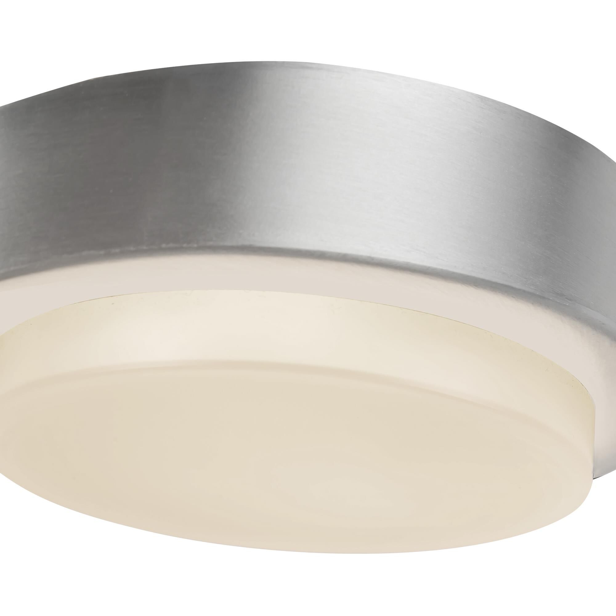 Shown in Brushed Nickel finish and Frosted Polycarbonate Diffuser glass