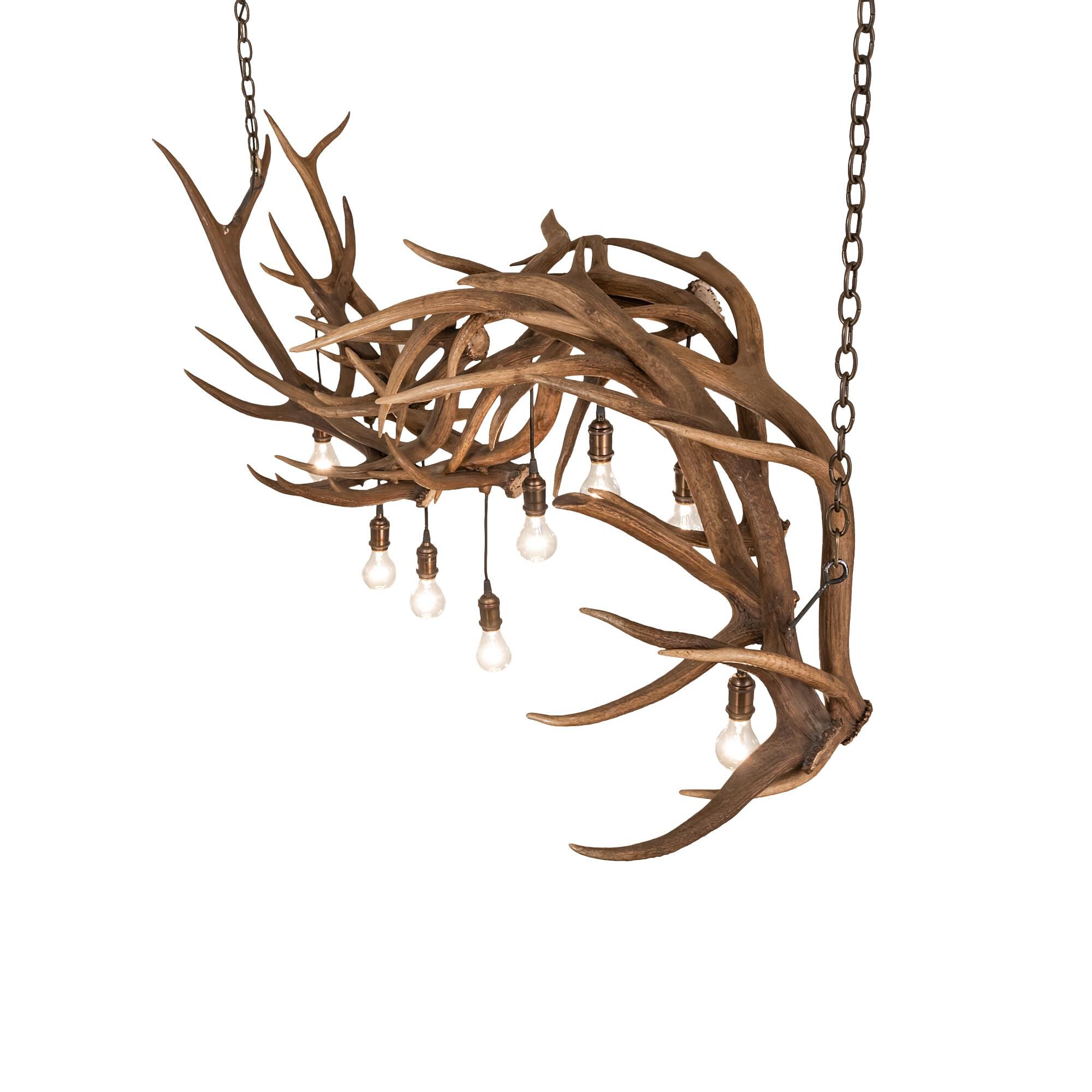 Antlers 74 Inch 8 Light Linear Suspension Light by Meyda Lighting