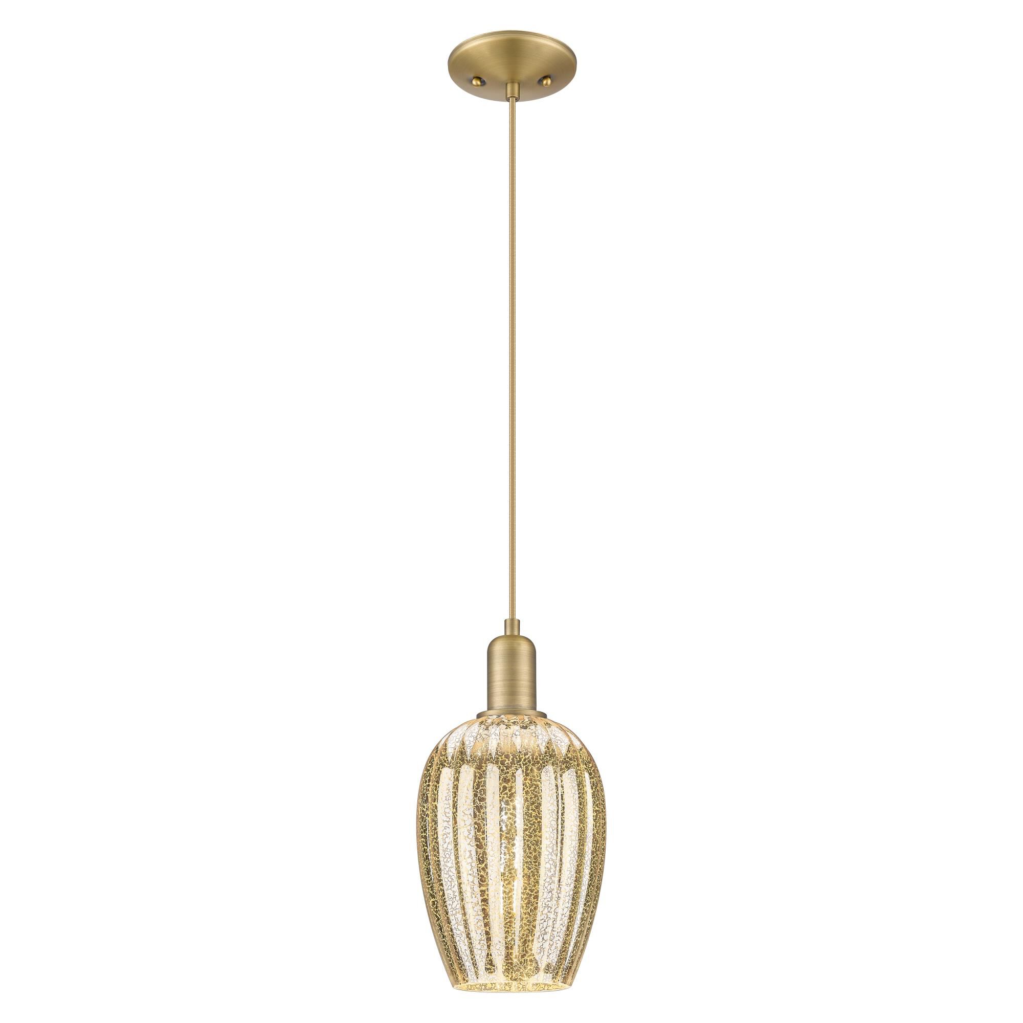 Shown in Brushed Brass finish and Mercury glass